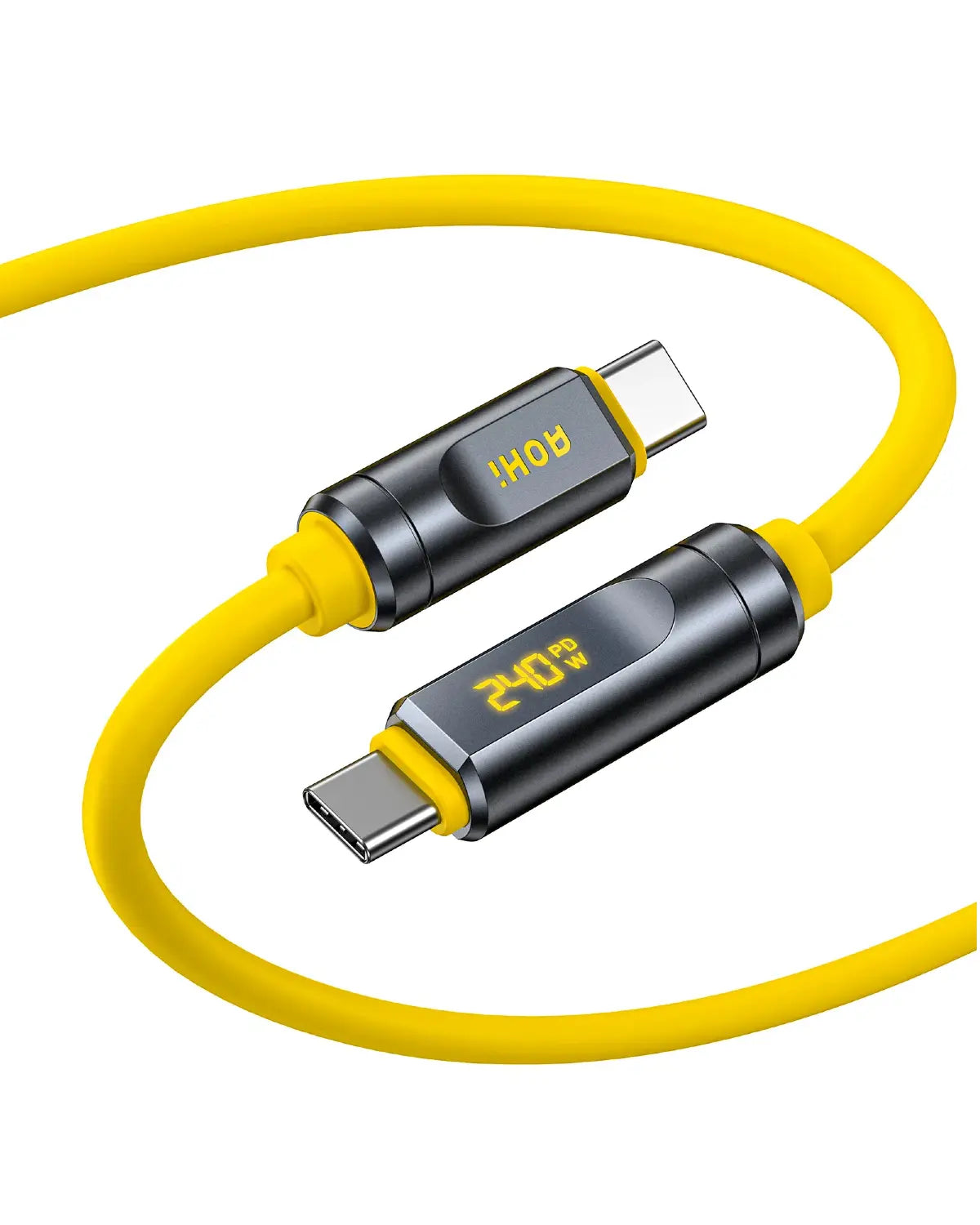 AOHI THE FUTURE Adonis USB4 2.0 240W LED Display USB-C to USB-C Cable 3.3ft (120Gbps/ 8K/ PD3.1) AOHi