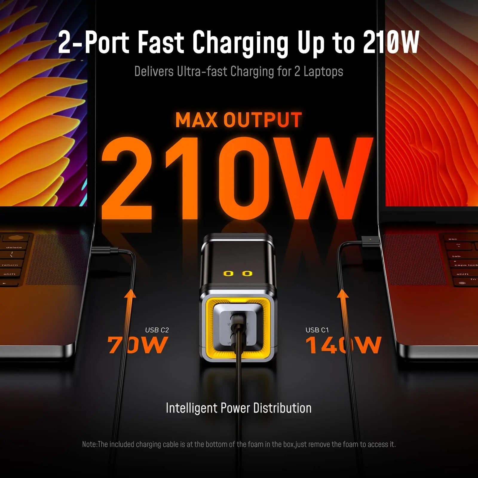 The FUTURE STARSHIP PRO PD 3.1 210W 10000mAh Power Bank with 140W USB-C to USB-C Cable AOHI