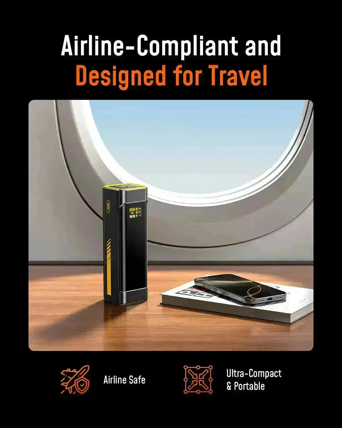 AOHI The Future Starship 240W 27,600mAh LED Display Power Bank with THE FUTURE Adonis USB4 2.0 USB-C to USB-C Cable AOHI