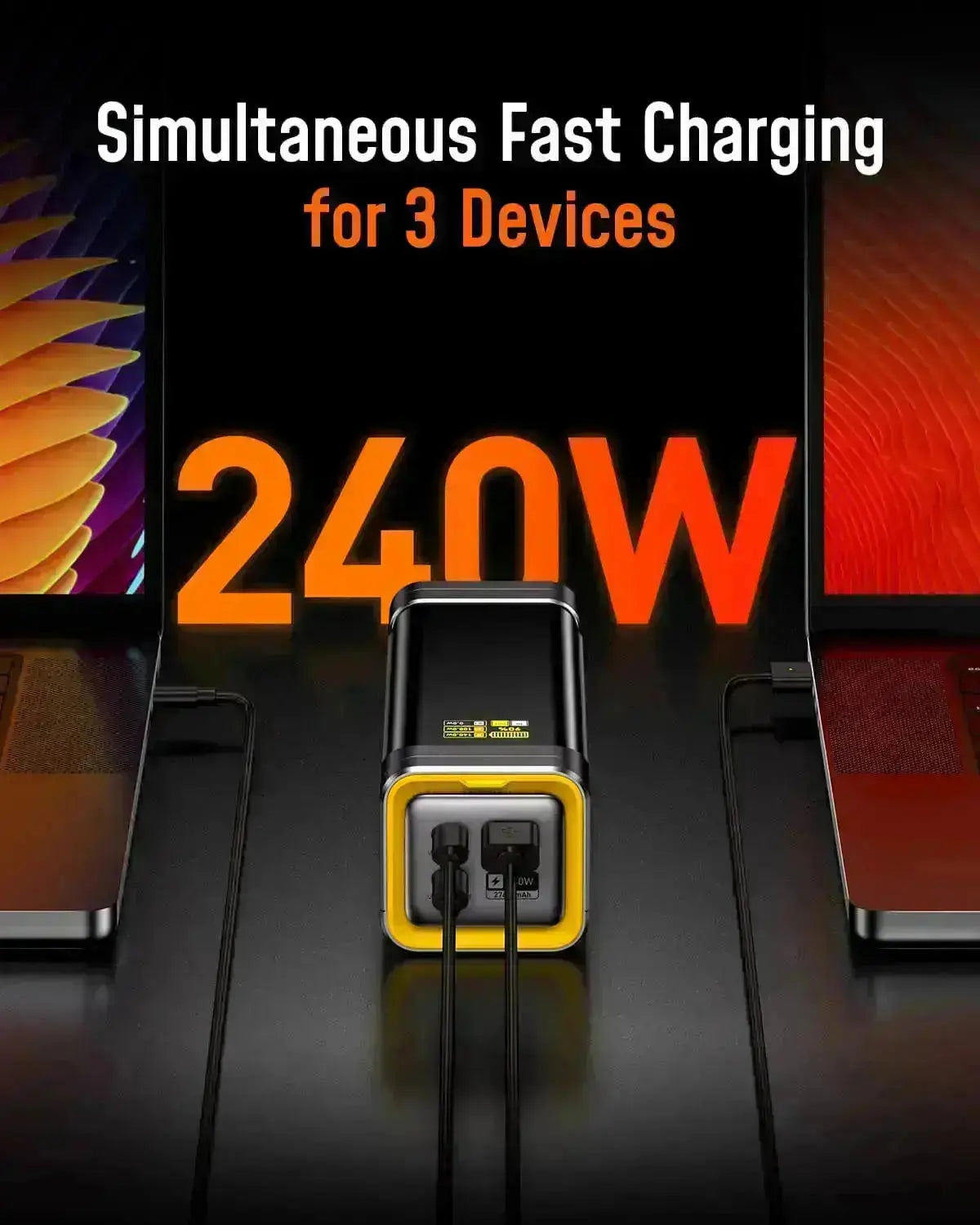 AOHI The Future Starship 240W 27,600mAh LED Display Power Bank with THE FUTURE Adonis USB4 2.0 USB-C to USB-C Cable AOHI