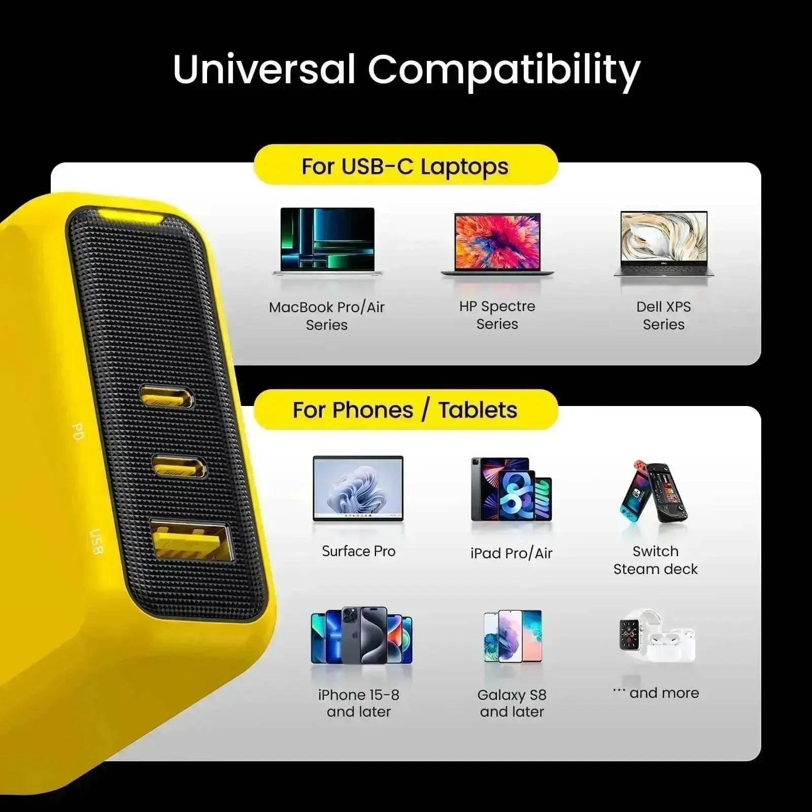 AOHI Magcube Pro 140W GaN+ (EU) Fast Chargerwith THE FUTURE Adonis USB4 2.0 USB-C to USB-C Cable AOHi