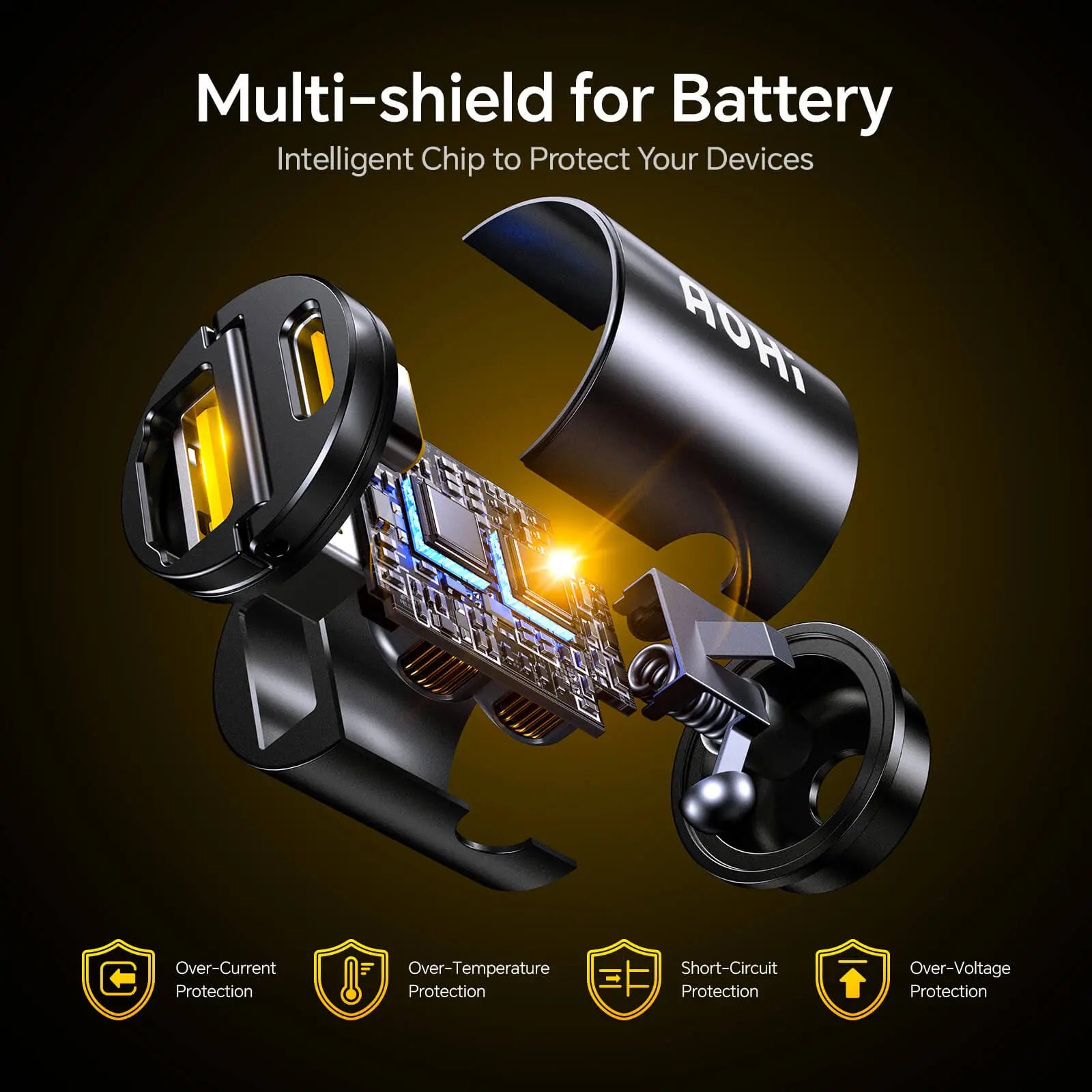 AOHI SUPERAUTO PD 45W Fast Car Charger (USB-C & USB-A) AOHi