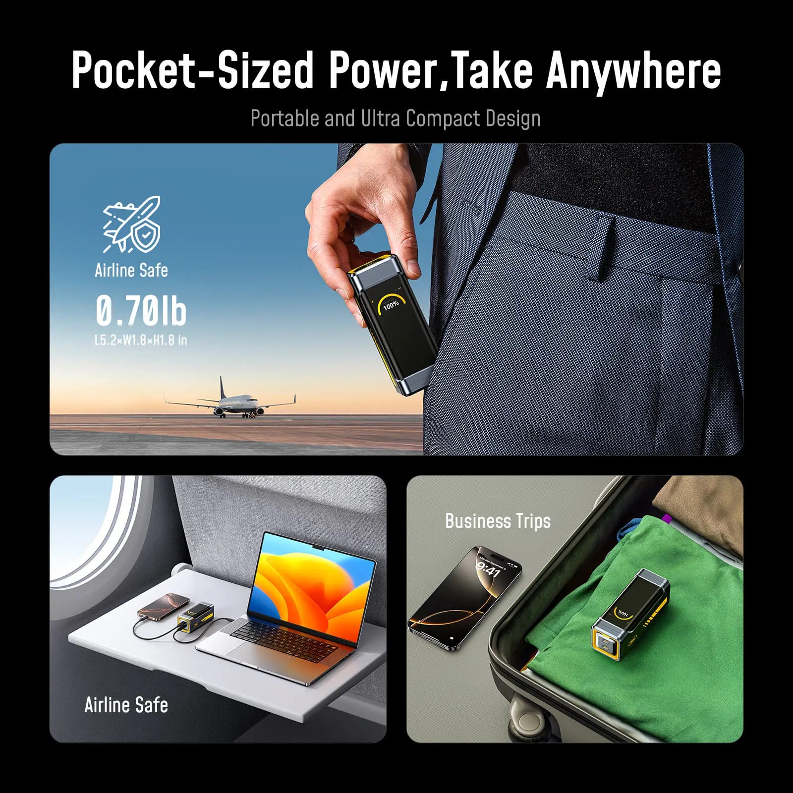 The FUTURE STARSHIP PRO PD 3.1 210W 10000mAh Power Bank with 140W USB-C to USB-C Cable AOHI