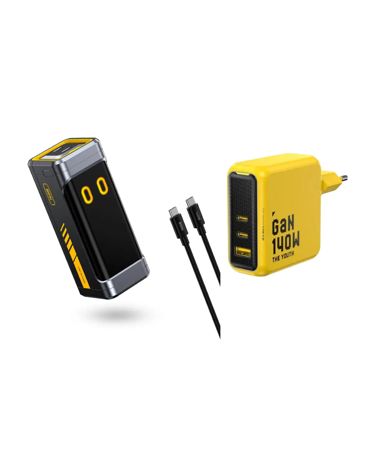 The FUTURE STARSHIP PRO PD 3.1 210W 10000mAh Power Bank with 140W GaN YOUTH Fast Charger AOHI