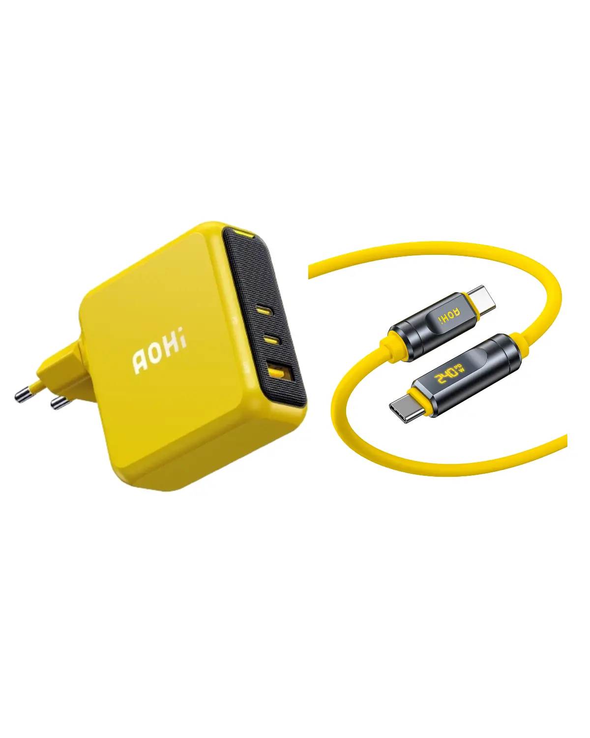 AOHI Magcube Pro 140W GaN+ 2 USBC and 1 USBA Fast Charger (EU) AOHi