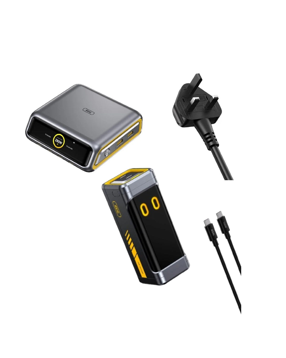 AOHI The Future AI PD3.2 280W 6-Port Desktop Charging Station with Starship 210W 10,000mAh Power Bank