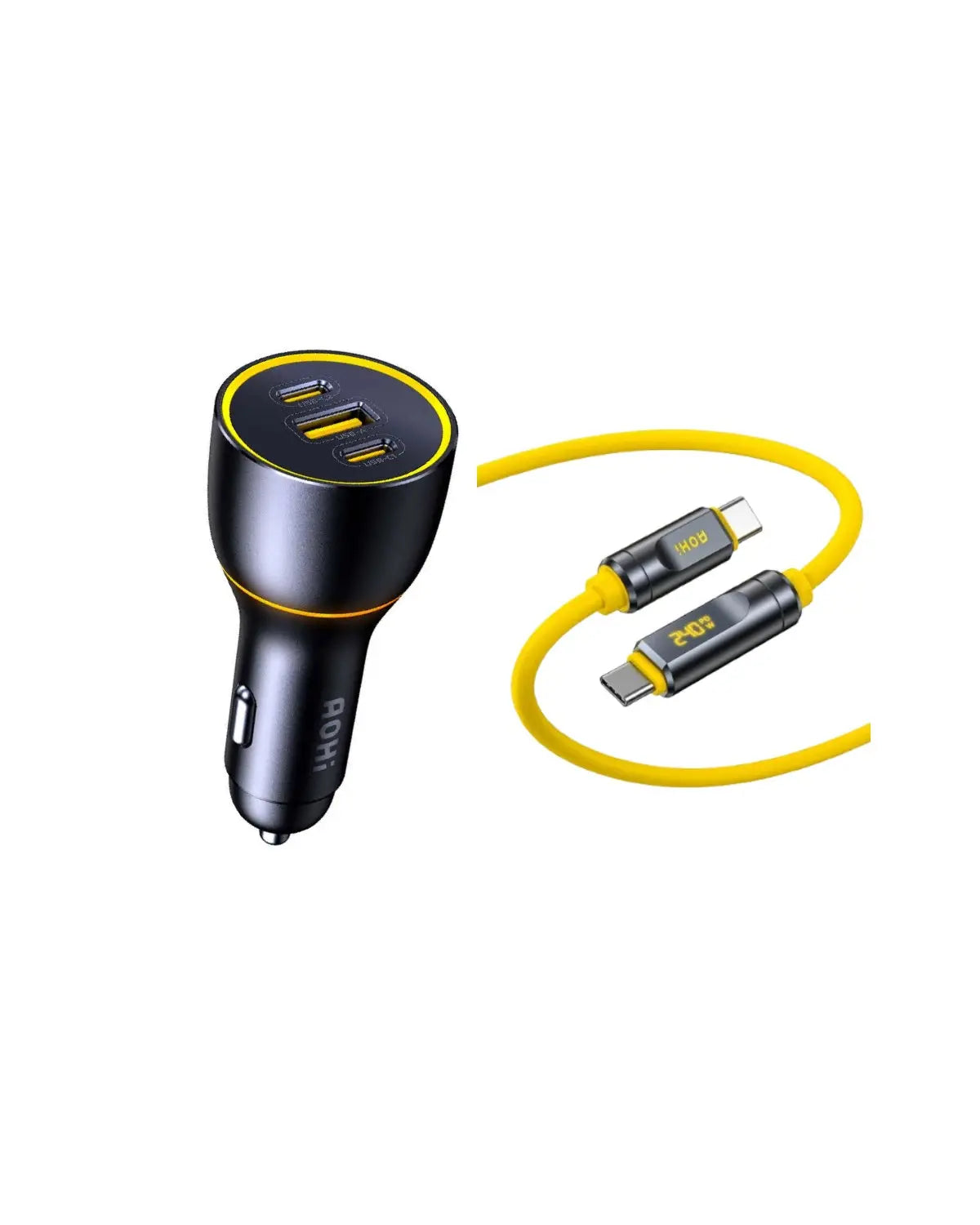 AOHI SUPERAUTO PD GAN 170W Fast Car Charger (2USB-C & 1USB-A) - AOHi