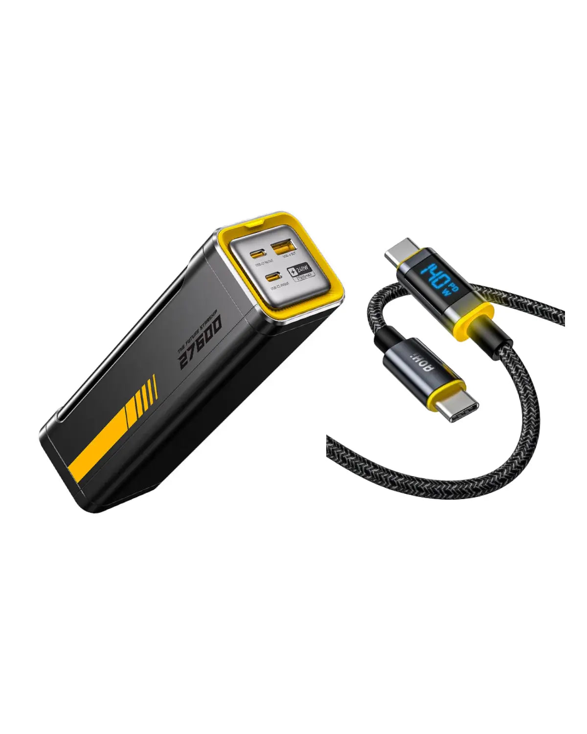 AOHI The Future Starship 240W 27,600mAh LED Display Power Bank with 140W C-C Cable AOHI