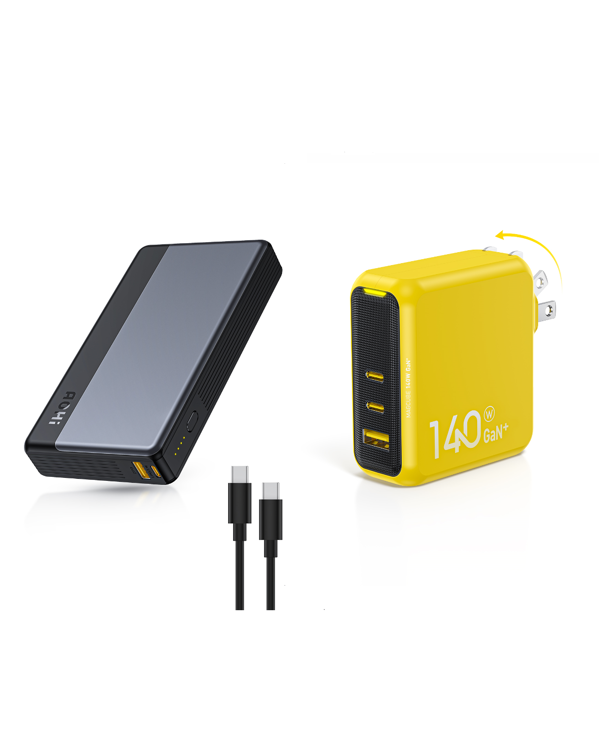 AOHI 30000mAh 100W PD Power Bank with 140W GaN+ Fast Charger - AOHi