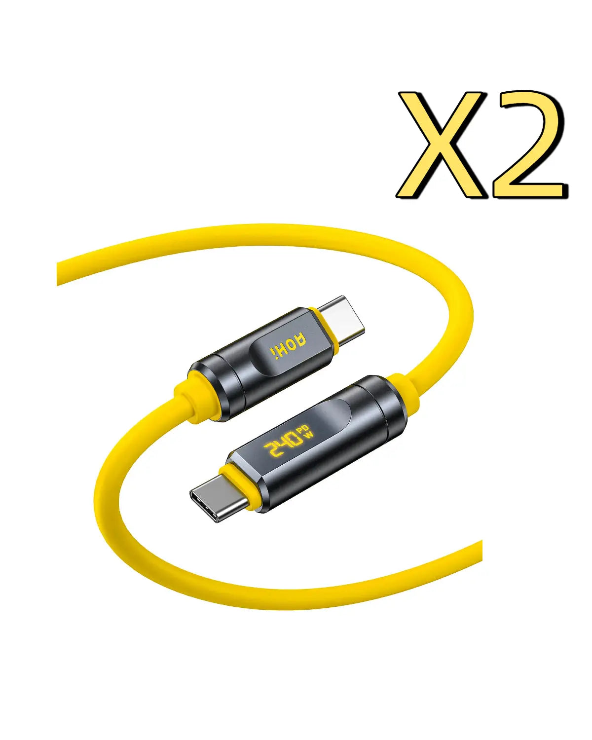 AOHI THE FUTURE Adonis USB4 2.0 240W LED Display USB-C to USB-C Cable 3.3ft (120Gbps/ 8K/ PD3.1) AOHi