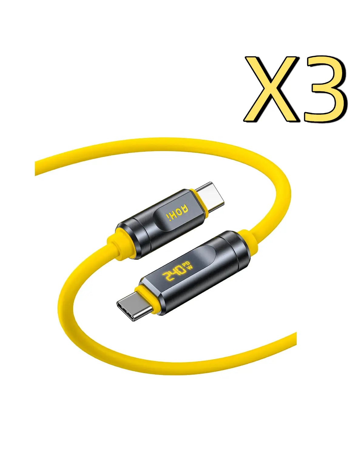 AOHI THE FUTURE Adonis USB4 2.0 240W LED Display USB-C to USB-C Cable 3.3ft (120Gbps/ 8K/ PD3.1) AOHi