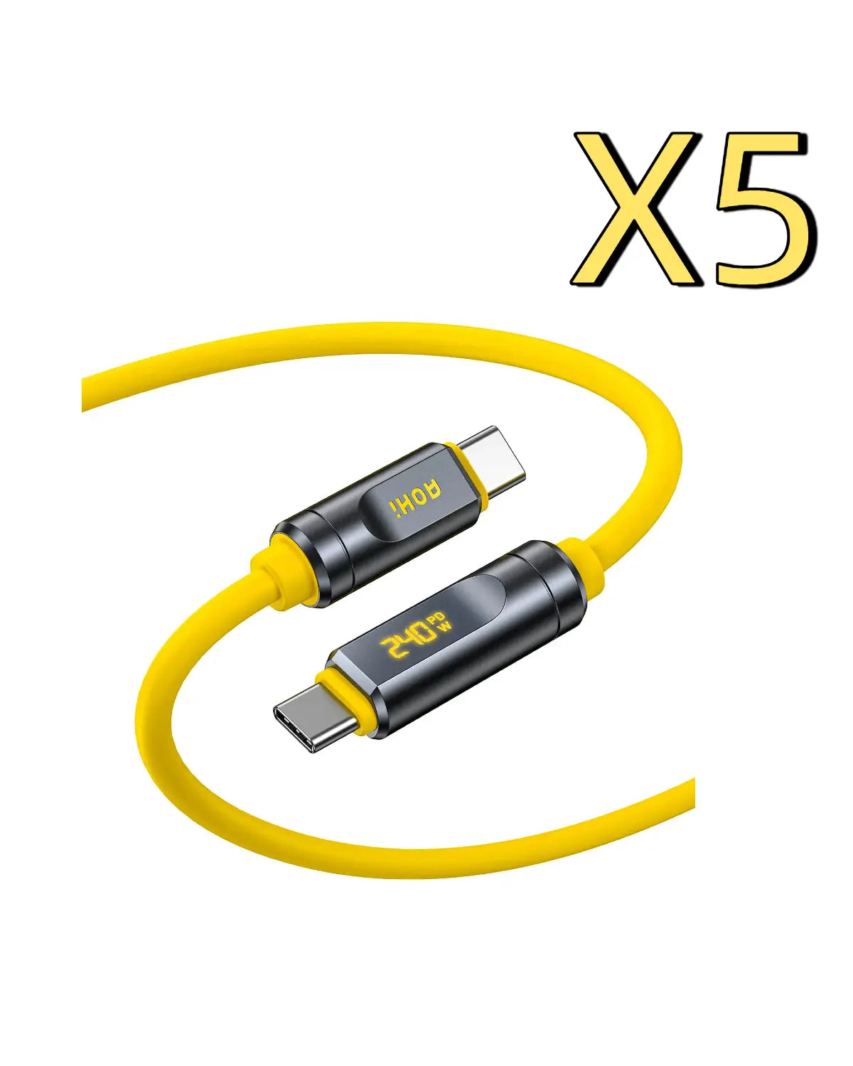 AOHI THE FUTURE Adonis USB4 2.0 240W LED Display USB-C to USB-C Cable 3.3ft (120Gbps/ 8K/ PD3.1) AOHi