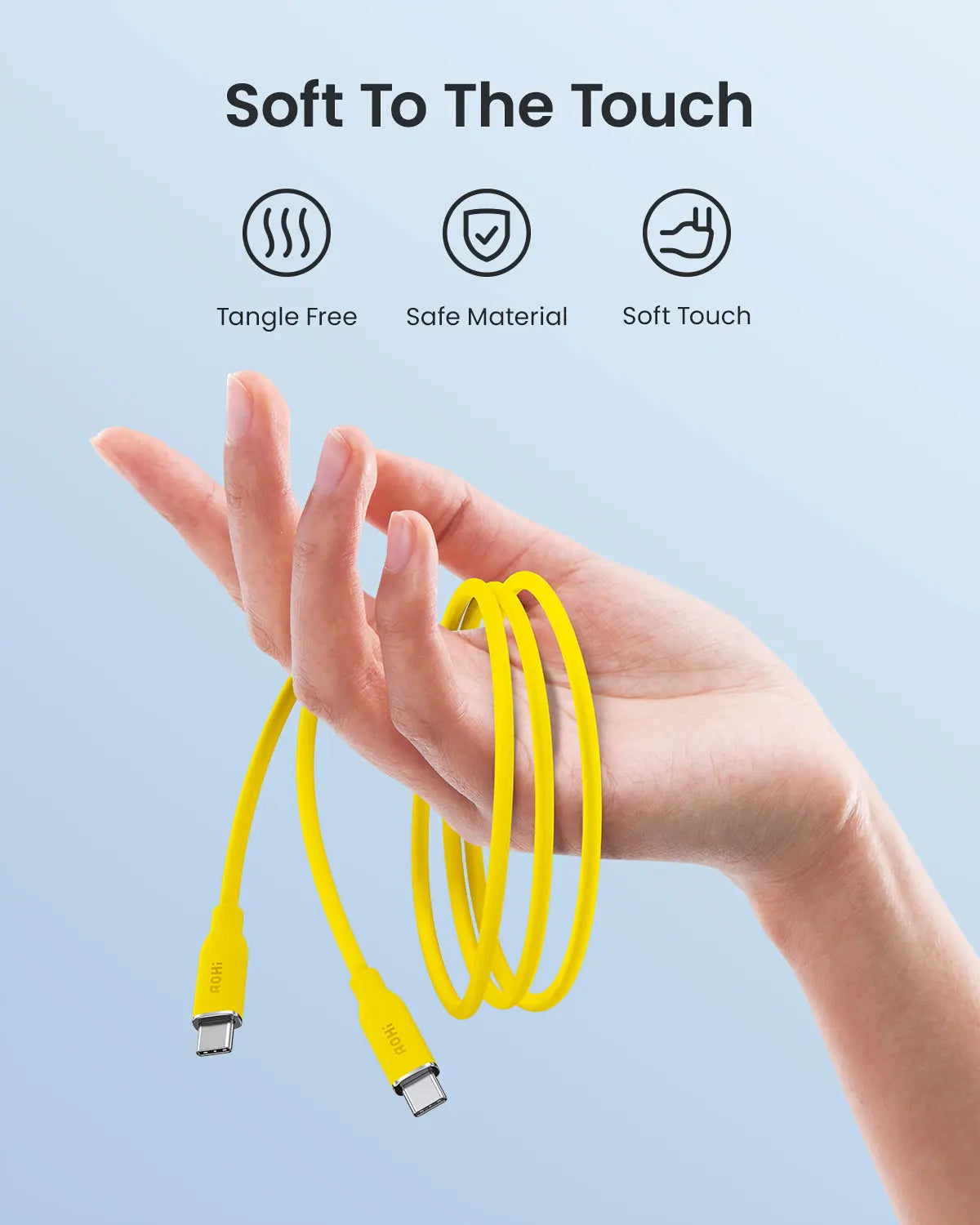 AOHI 140W PD 3.1 USB C to USB C Fast-charging Silky Cable 3.3ft - AOHi