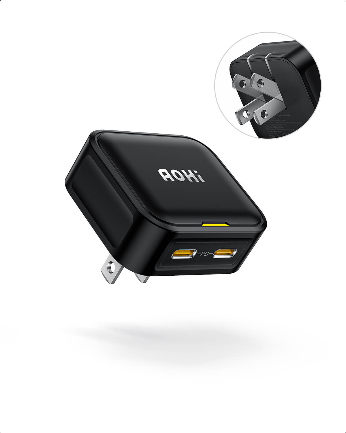 AOHI Magcube 40W Foldable Dual-Port PD Charger (ONLY SOLD IN US) - AOHi