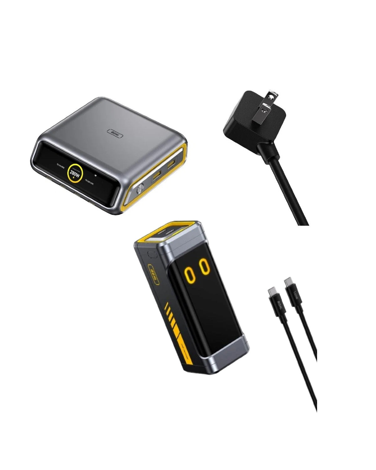 AOHI The Future AI PD3.2 280W 6-Port Desktop Charging Station with Starship 210W 10,000mAh Power Bank
