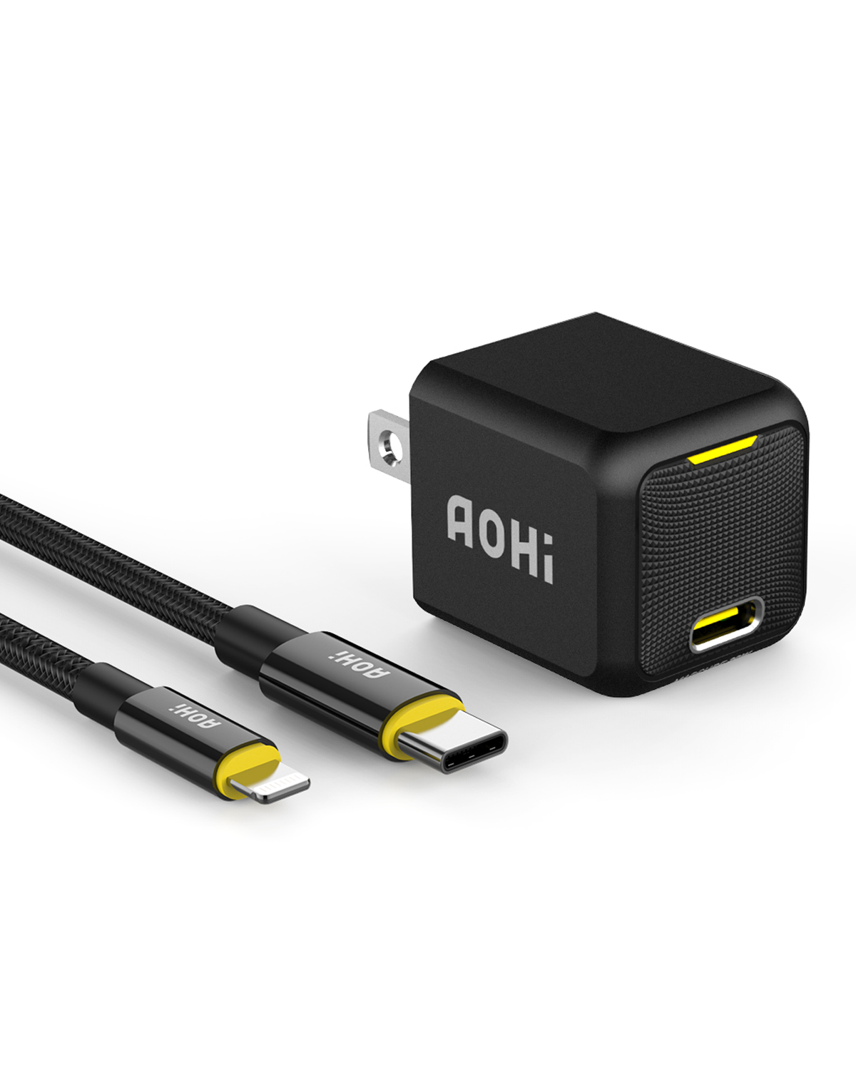 AOHI Magcube 30W PD Fast Charger With C-L Cable - AOHI Tech