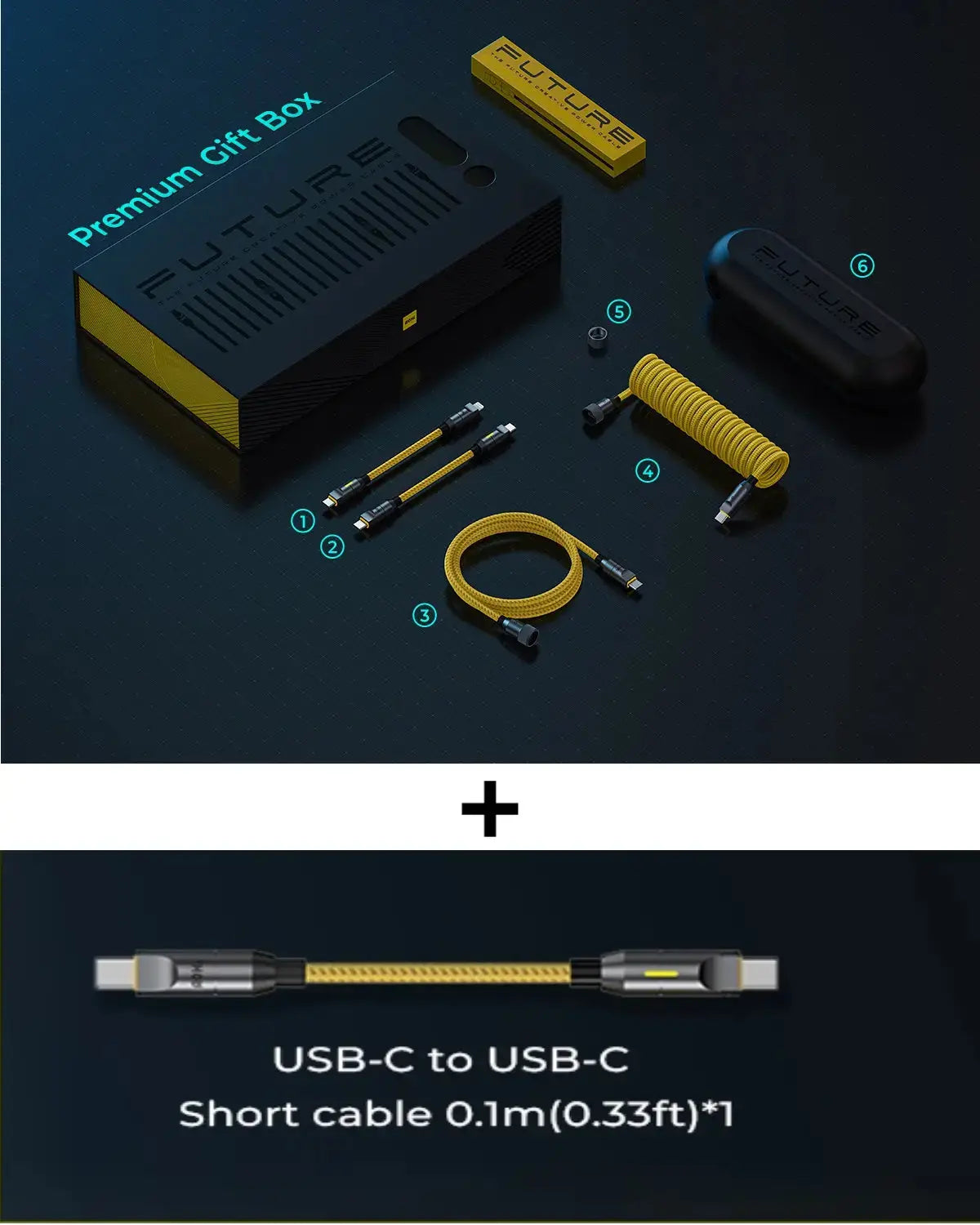 AOHI 240W Modular-Extension Fast Cable Set For Future (0.33~8.53FT) - AOHi