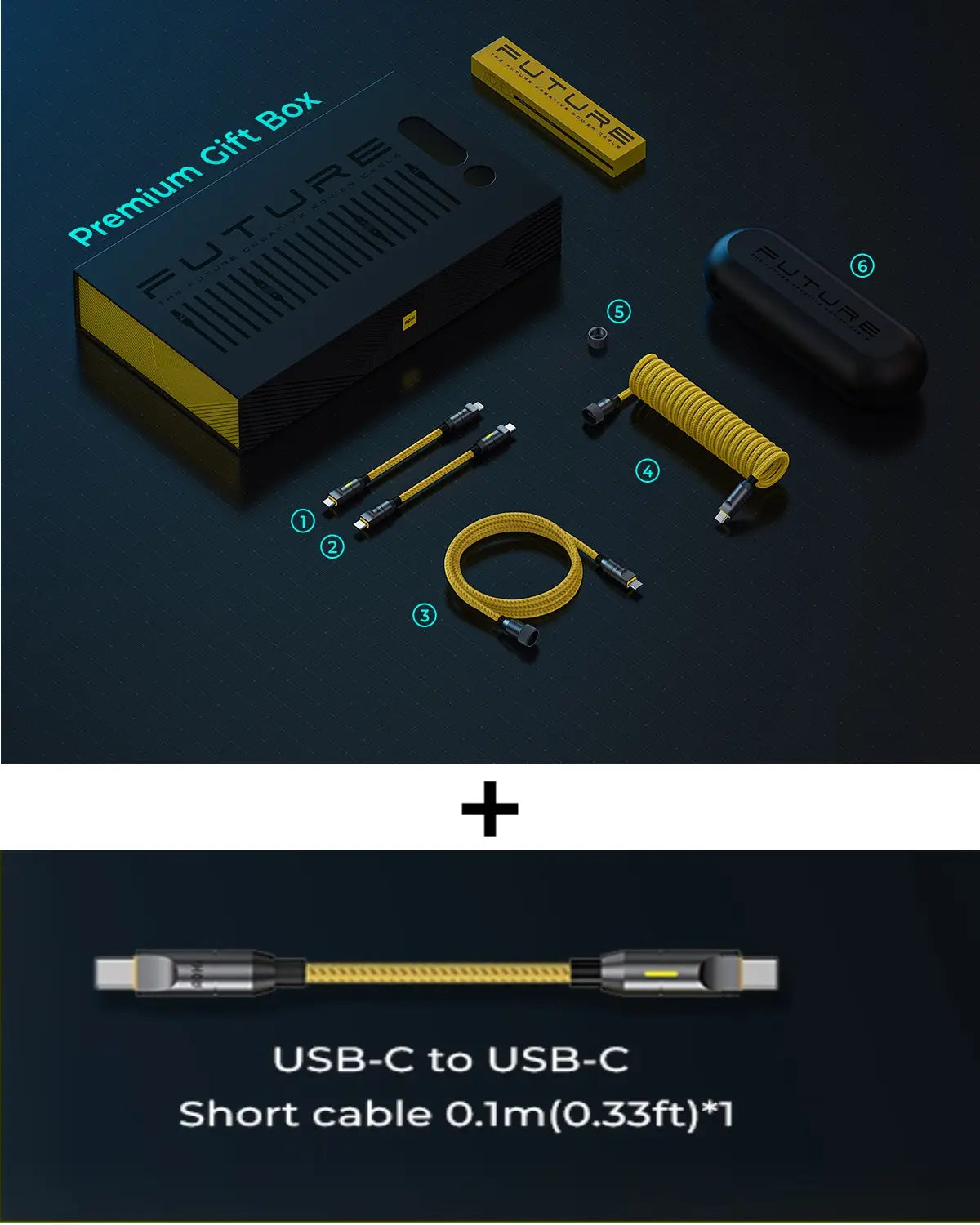 AOHI 240W The Future Creative Power Cable Set (0.33~8.53FT) - AOHi
