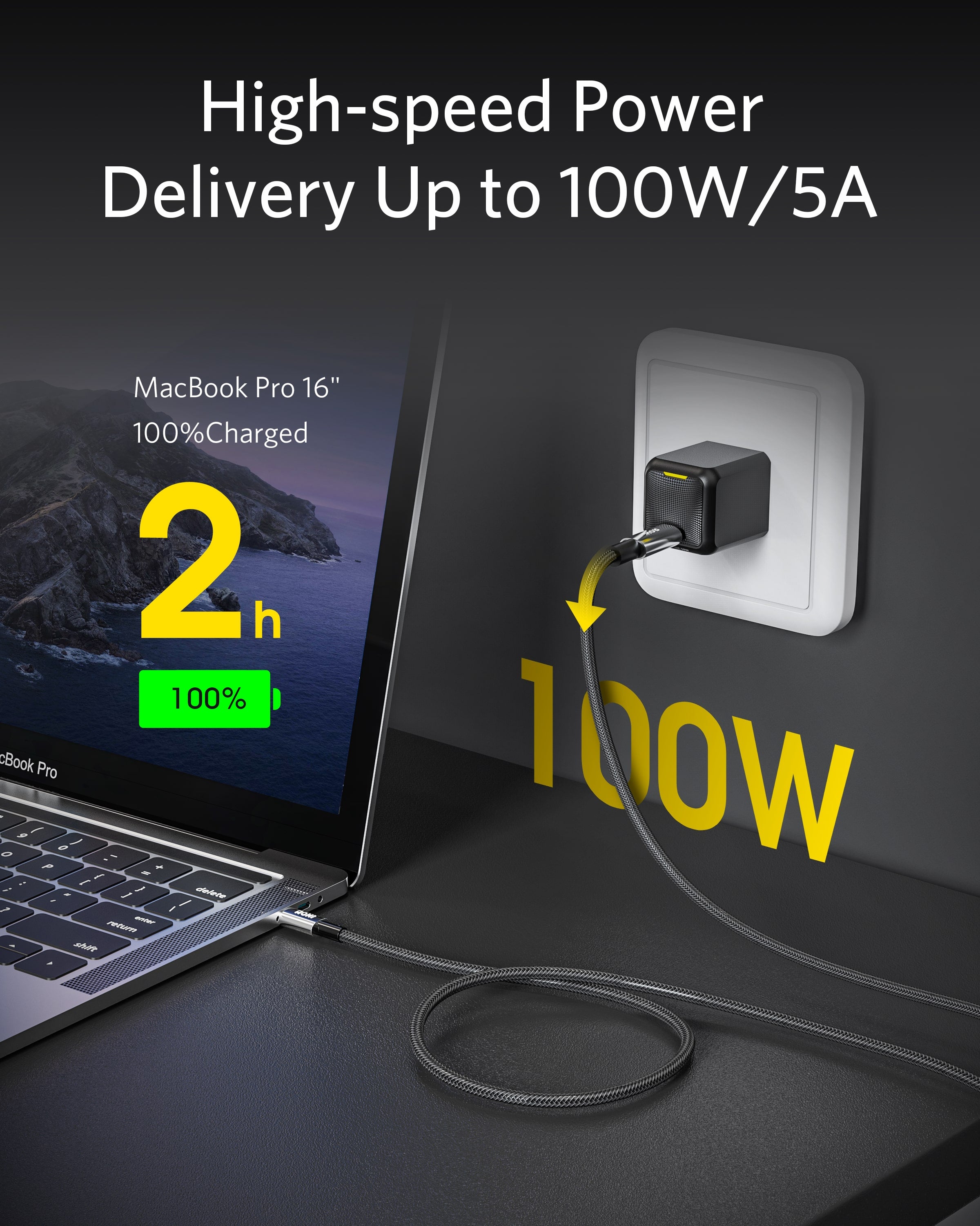 AOHI Magline+ Nylon USB-C to USB-C Cable 6ft - AOHI Tech