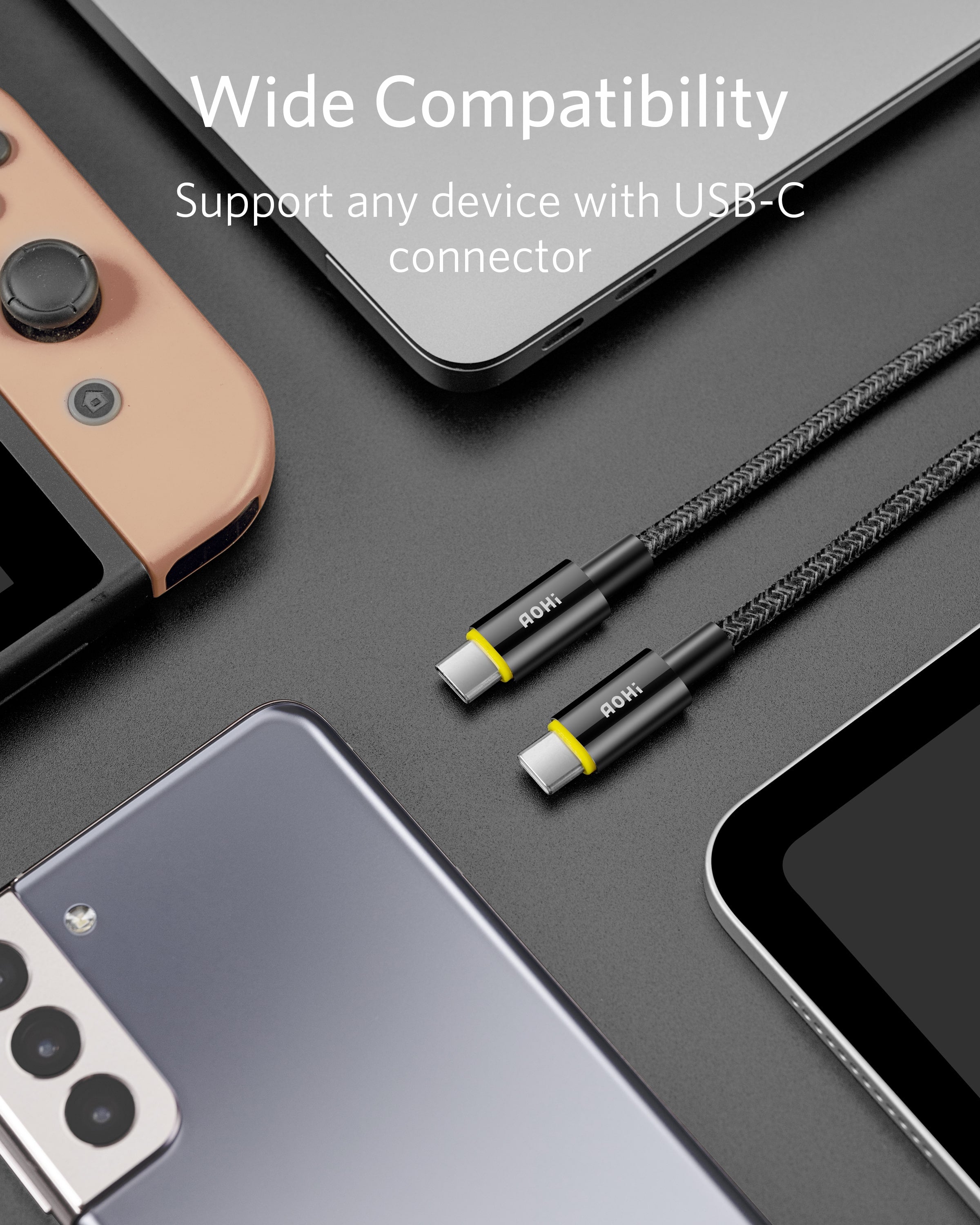AOHI Magline+ Nylon USB-C to USB-C Cable 6ft - AOHI Tech