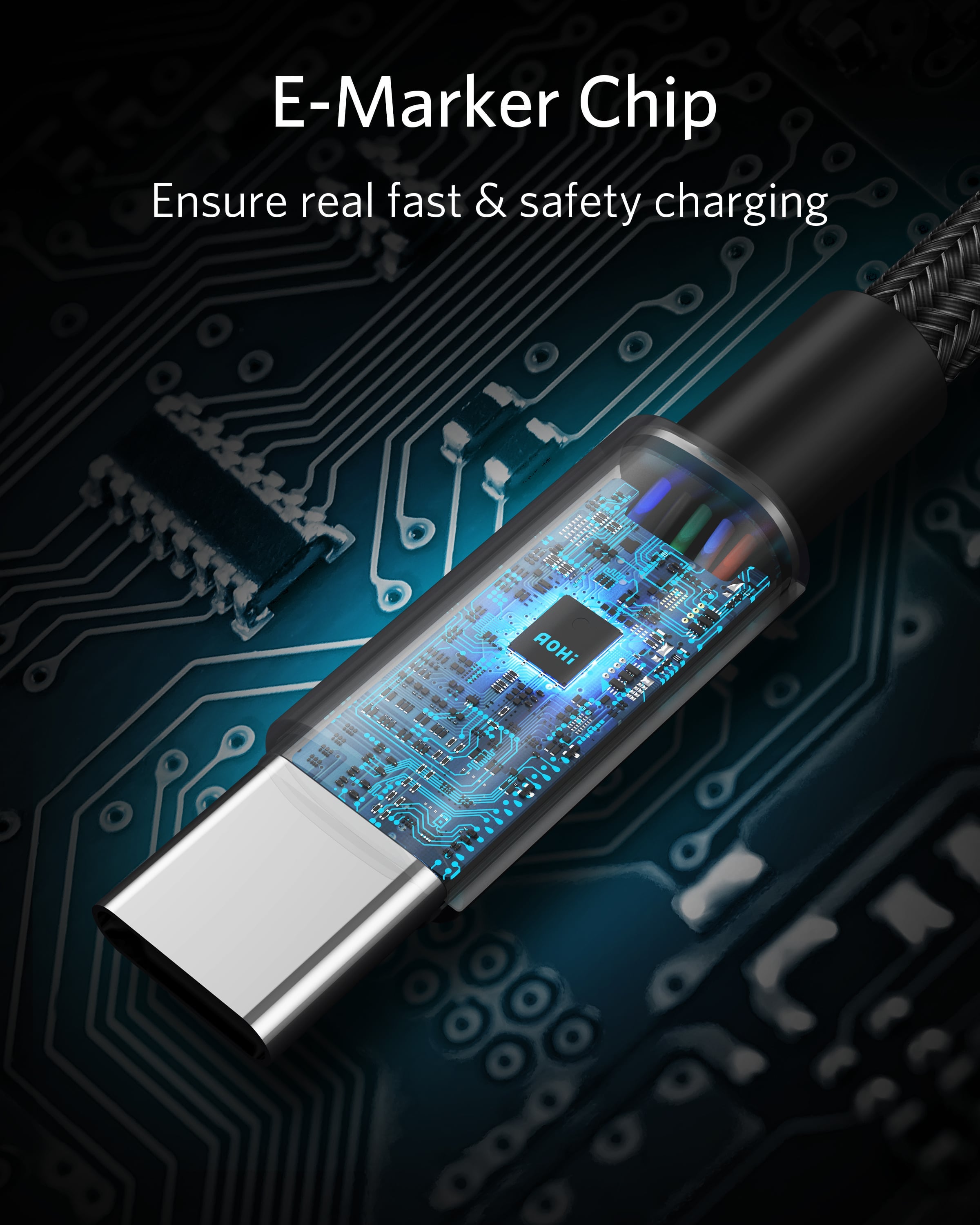 AOHI Magline+ Nylon USB-C to USB-C Cable 6ft - AOHI Tech