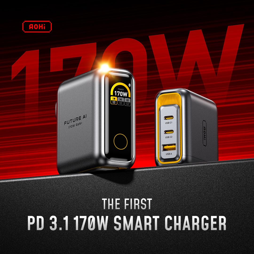 A Smarter Way to Power Your Day: Meet the New AOHi 170W AI Charger