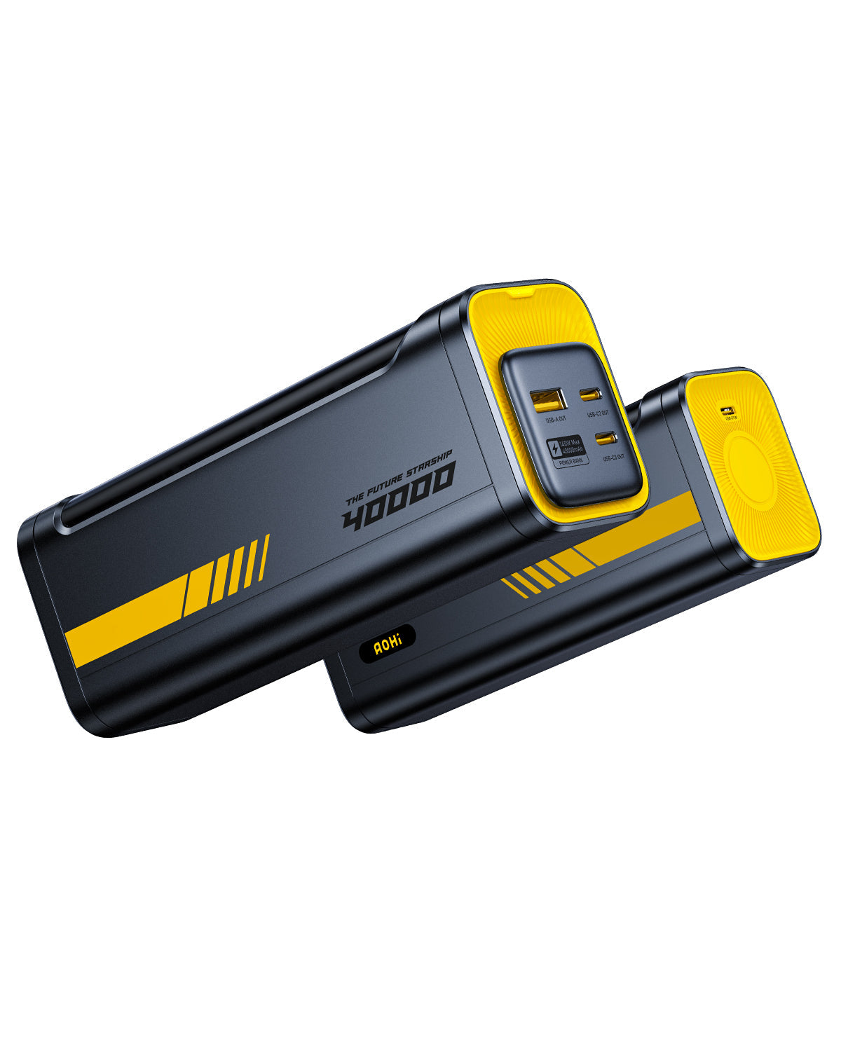 AOHI Starship 2-in-1 40000mAh PD3.1 140W Power Bank with USB4 PD 3.1 Racing Cable Set (40Gbps/ 240W/ 8K) - AOHi