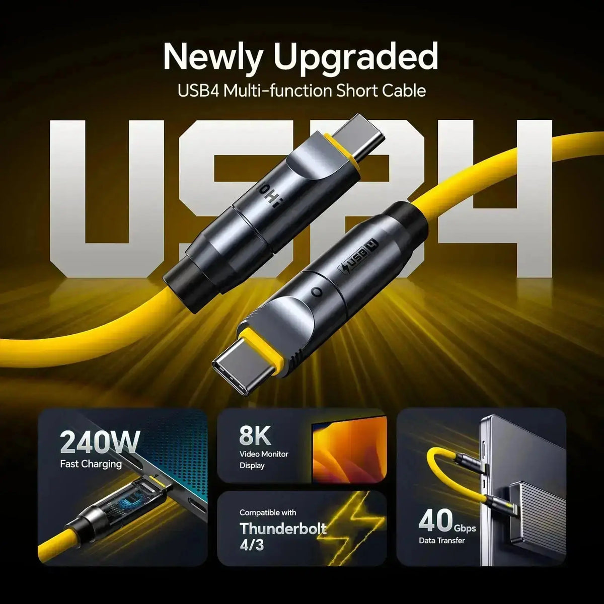AOHI The Future PRO Creative Power Cable Set (240W/ 8K/ 40 Gbps/