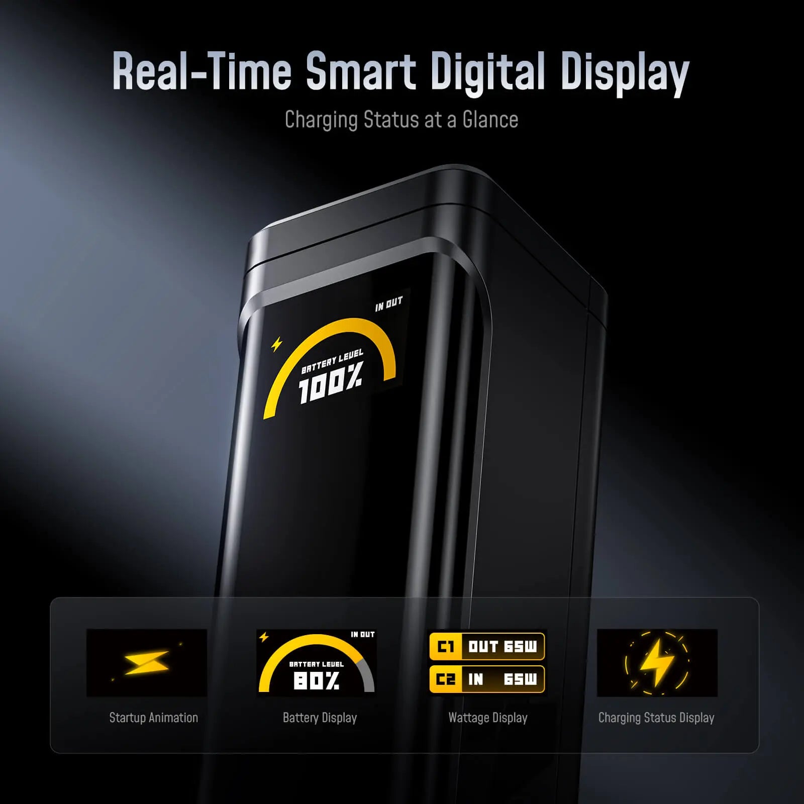 [NEW] AOHI The BLACK WARRIOR 10,000mAh 65W PD3.0 LED Display Power Bank with 240W C-C Cable - AOHi