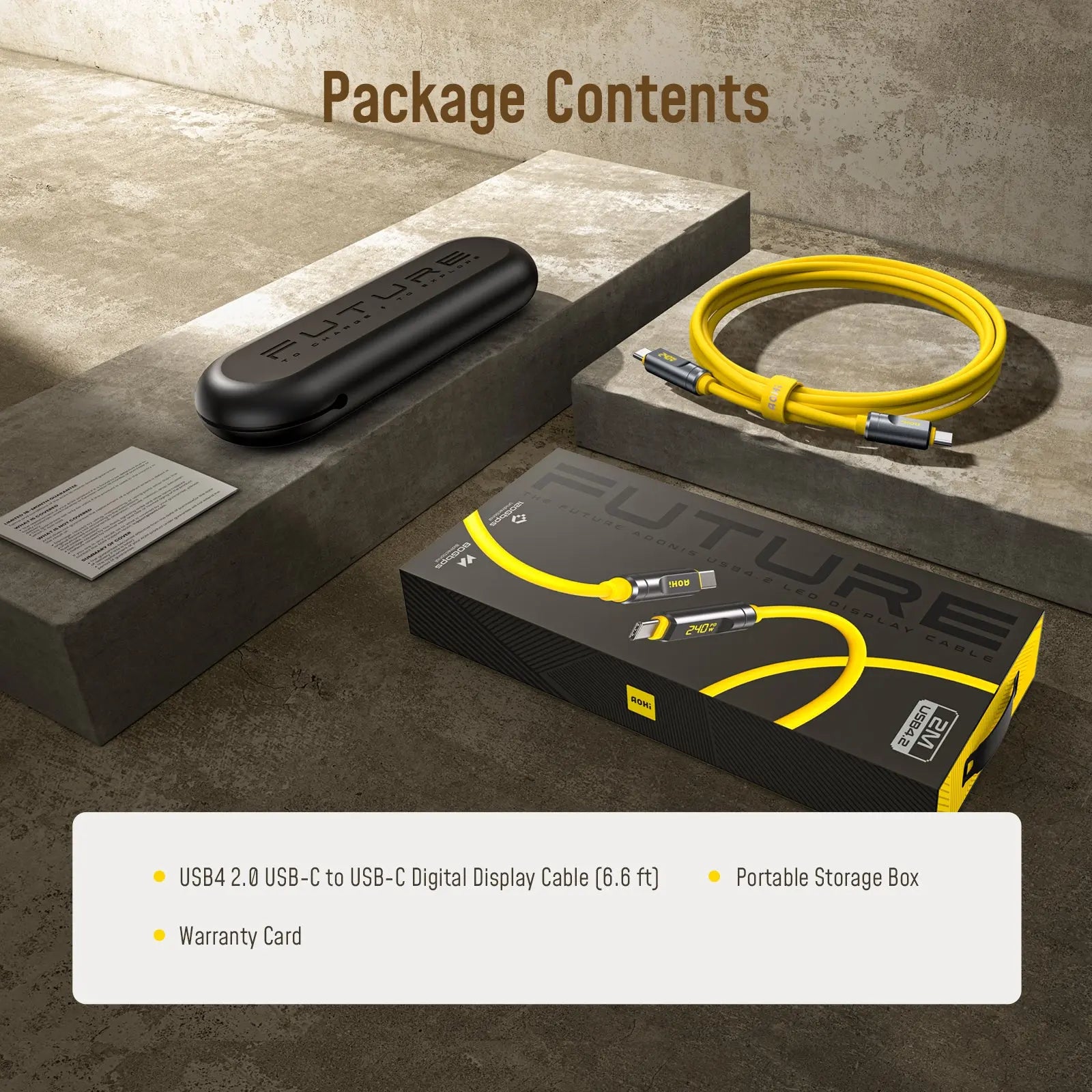 [Limited Time]AOHi Adonis USB4 2.0 LED Display Cable (120Gbps,240W, 3.3 ft/6.6 ft) AOHi