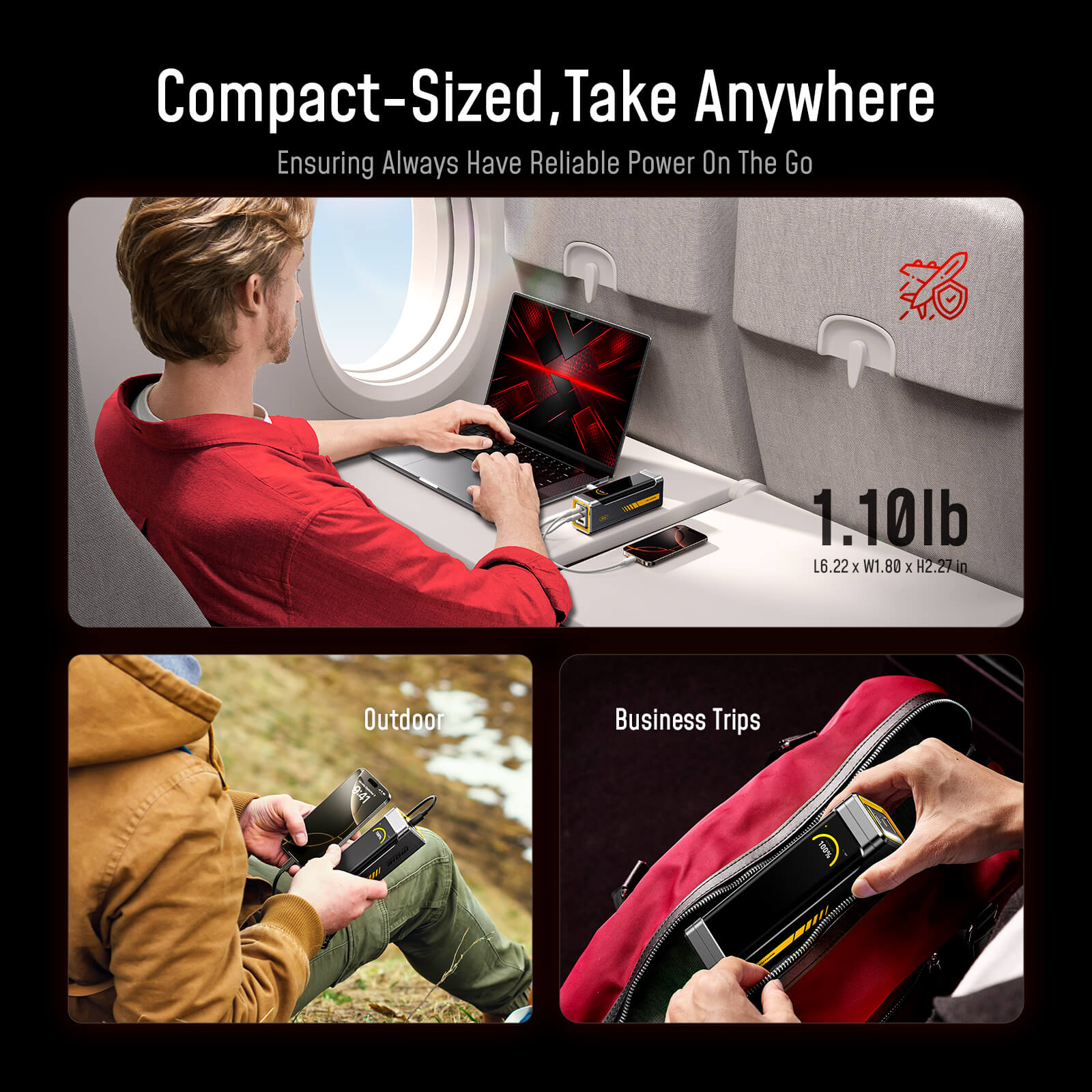 [NEW] AOHI The Future Starship Pro PD3.1 310W 20,000mAh LED Display Power Bank with 140W C-C Cable