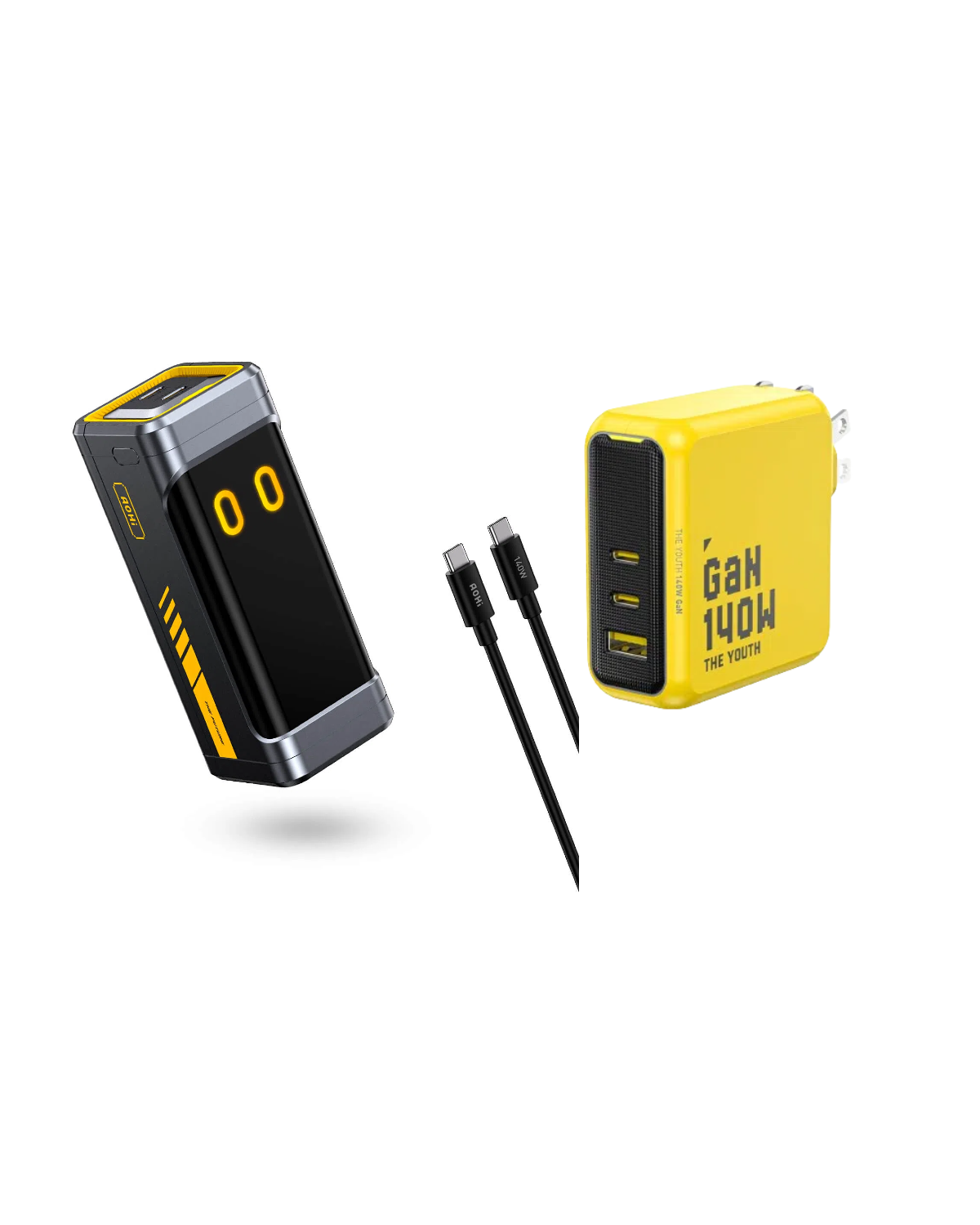 The FUTURE STARSHIP PRO PD 3.1 210W 10000mAh Power Bank with 140W GaN YOUTH Fast Charger