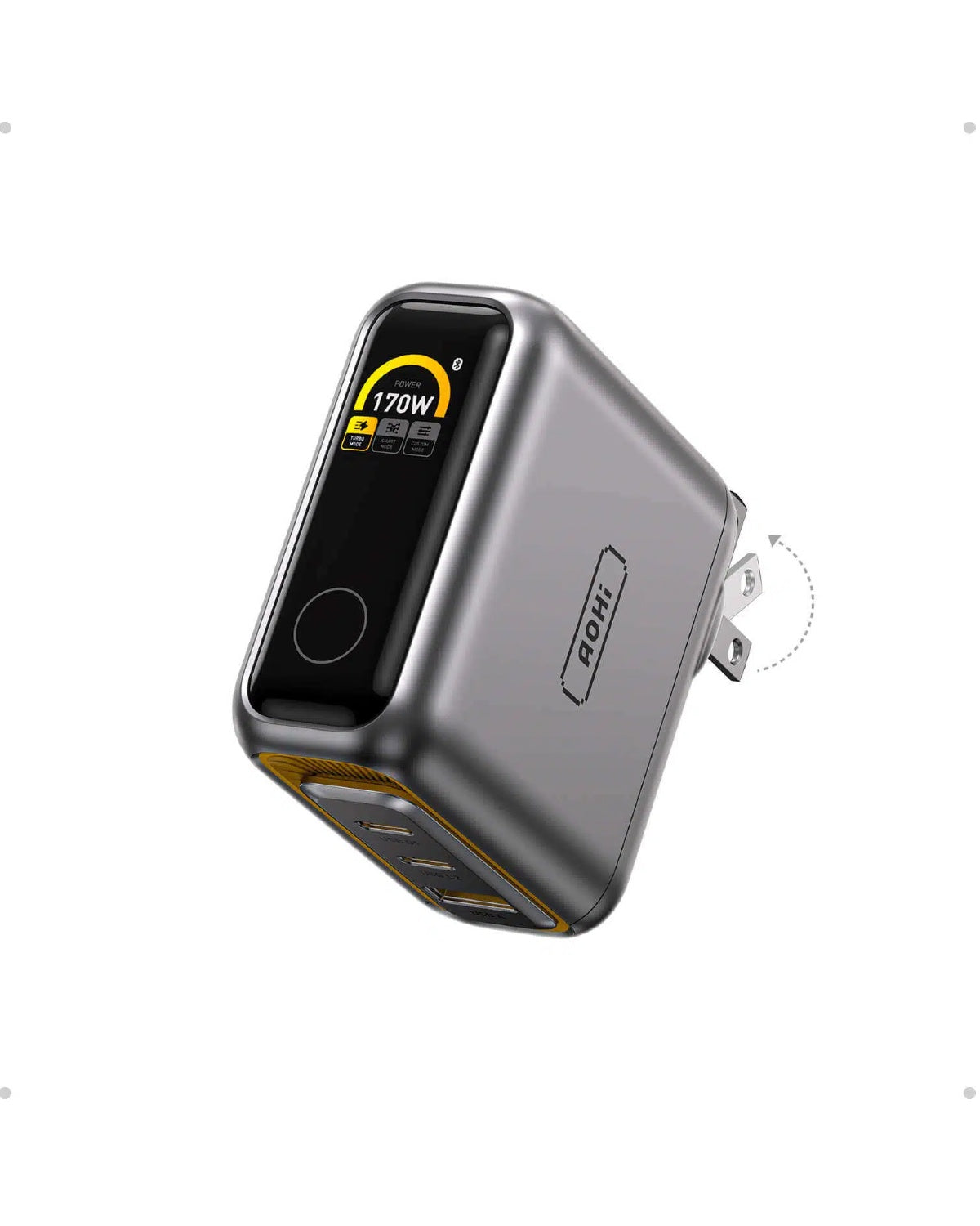 [ NEW] AOHI The Future AI PD 170W 3‑Port LED Display Wall Charger