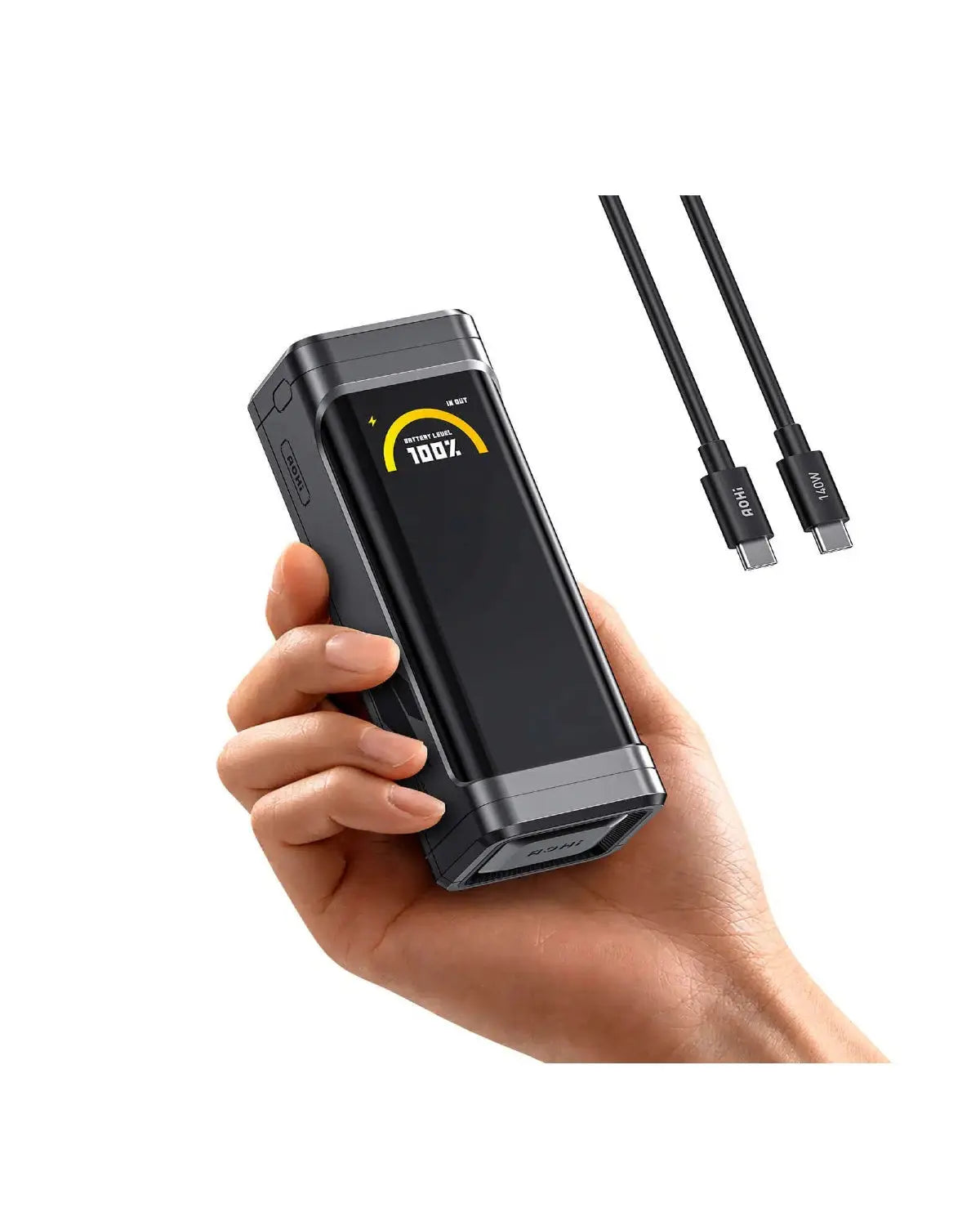 [NEW] AOHI The BLACK WARRIOR 10,000mAh 65W PD3.0 LED Display Power Bank with 240W C-C Cable - AOHi