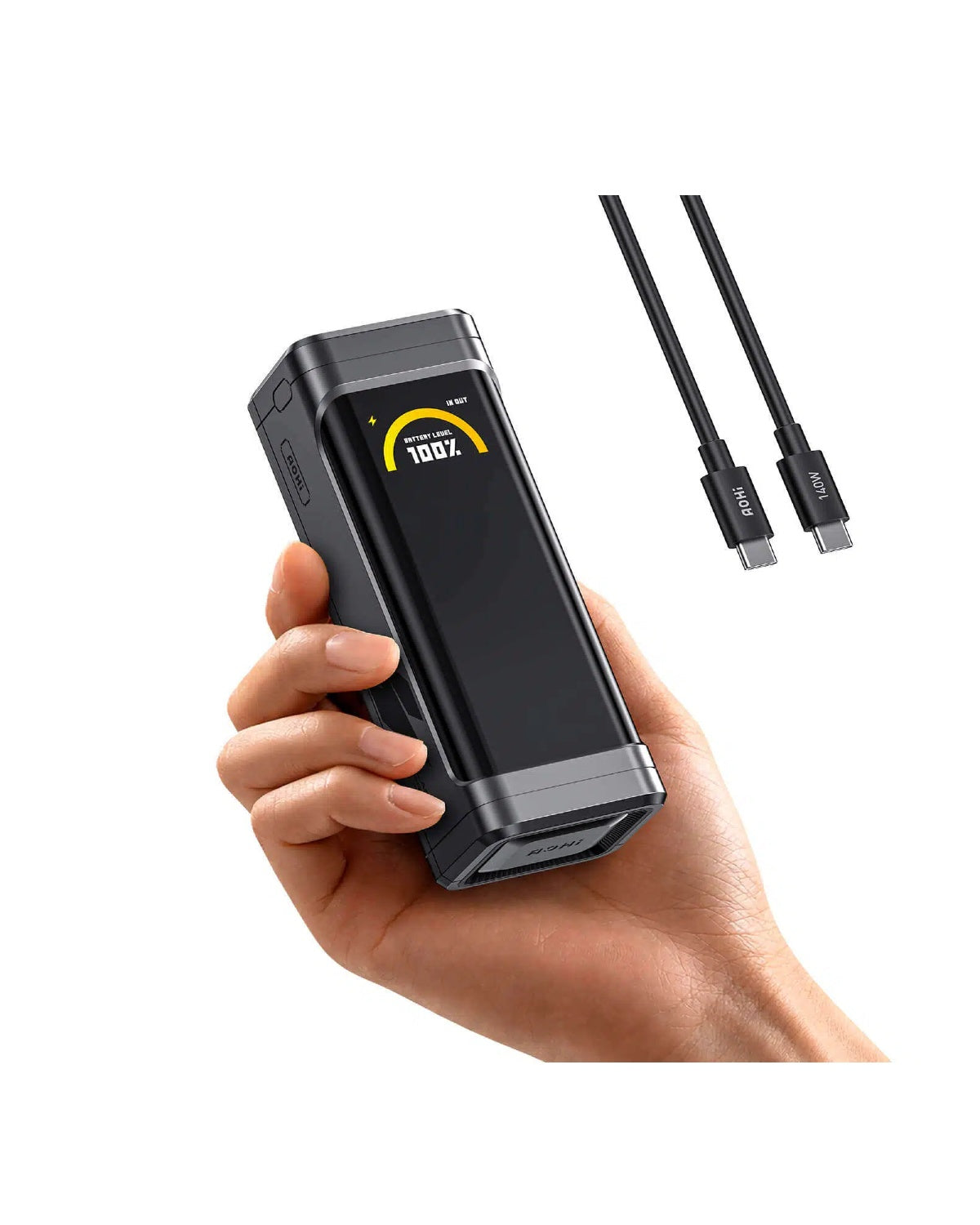 [NEW] AOHI The BLACK WARRIOR 10,000mAh 65W PD3.0 LED Display Power Bank with 240W C-C Cable
