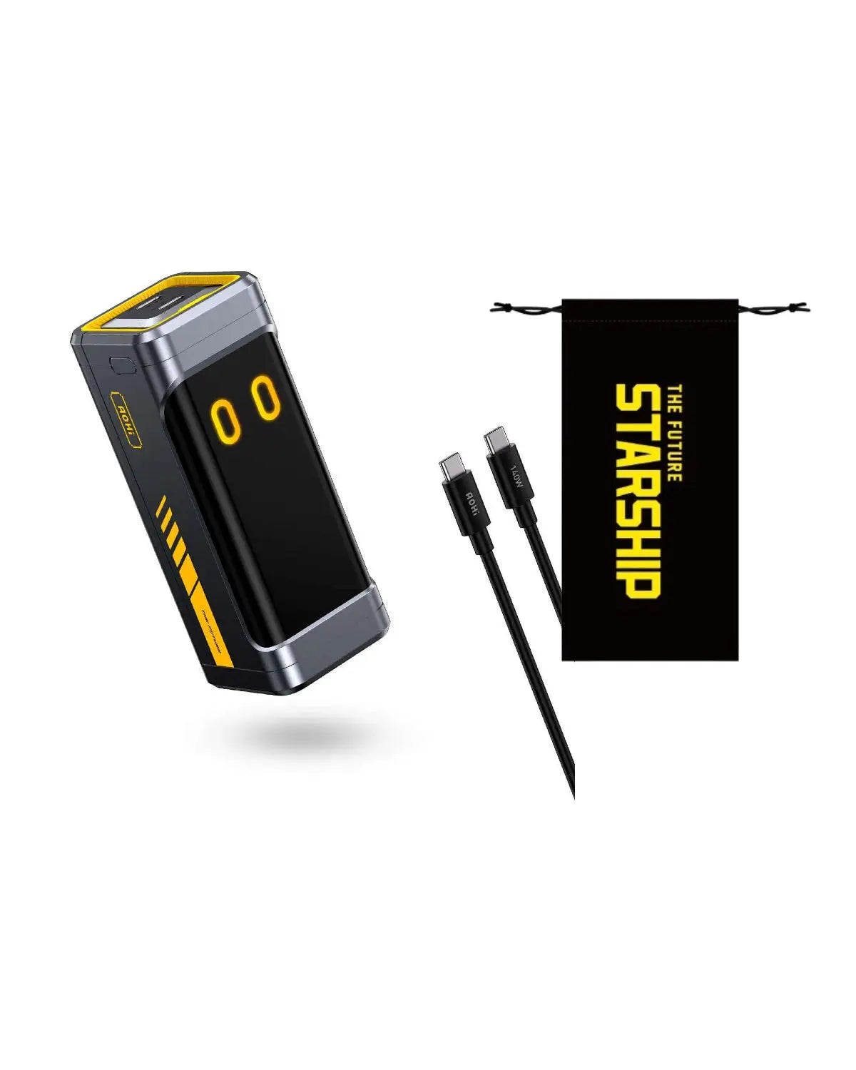 [Discounted Price: $79] The FUTURE STARSHIP PRO PD 3.1 210W 10,000mAh Power Bank with 240W USB-C to USB-C Cable - AOHi