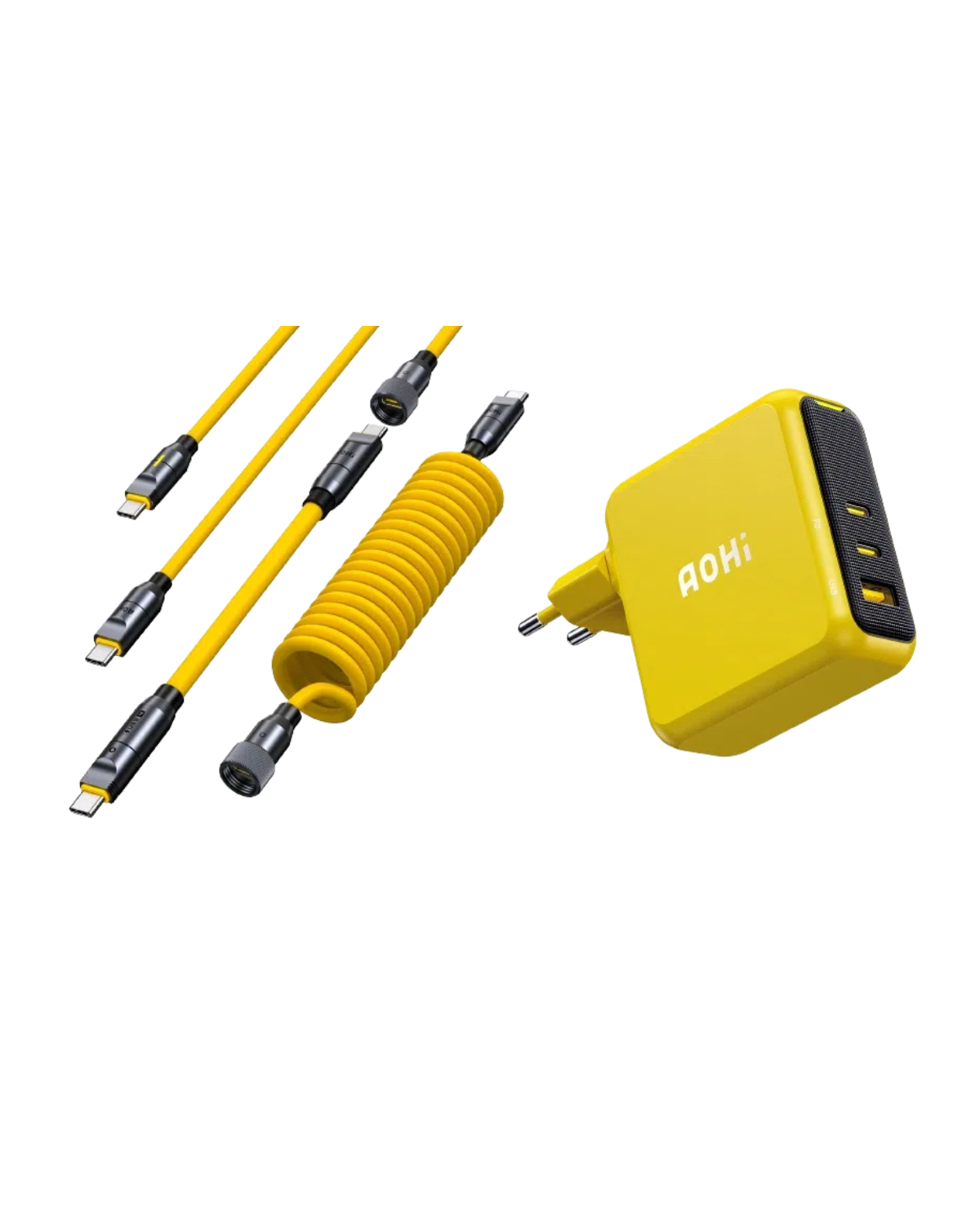 AOHI The Future PRO Creative Power Cable Set with 140W GaN+ PRO Fast Charger (EU)