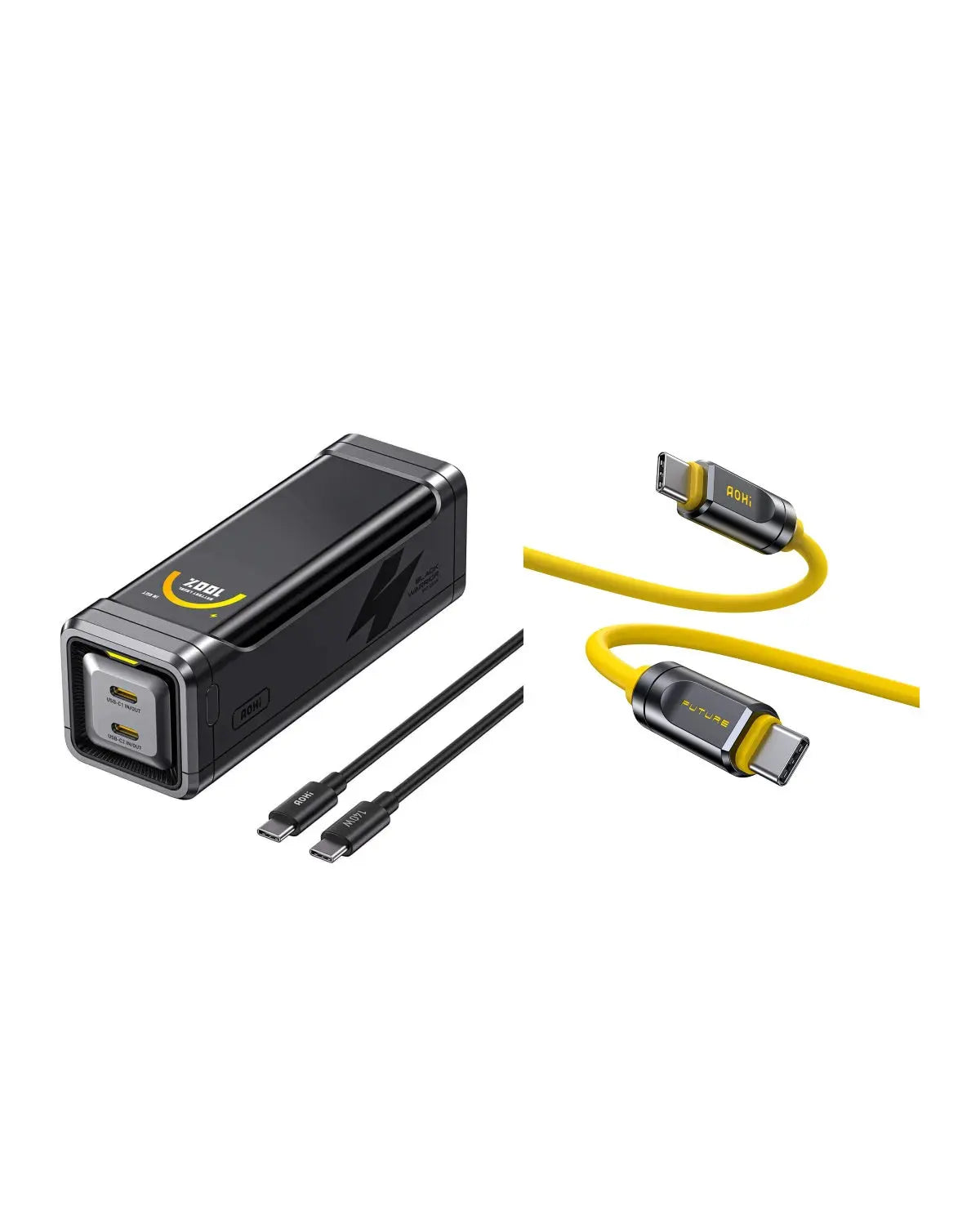[NEW] AOHI The BLACK WARRIOR 10,000mAh 65W PD3.0 LED Display Power Bank with 240W C-C Cable - AOHi