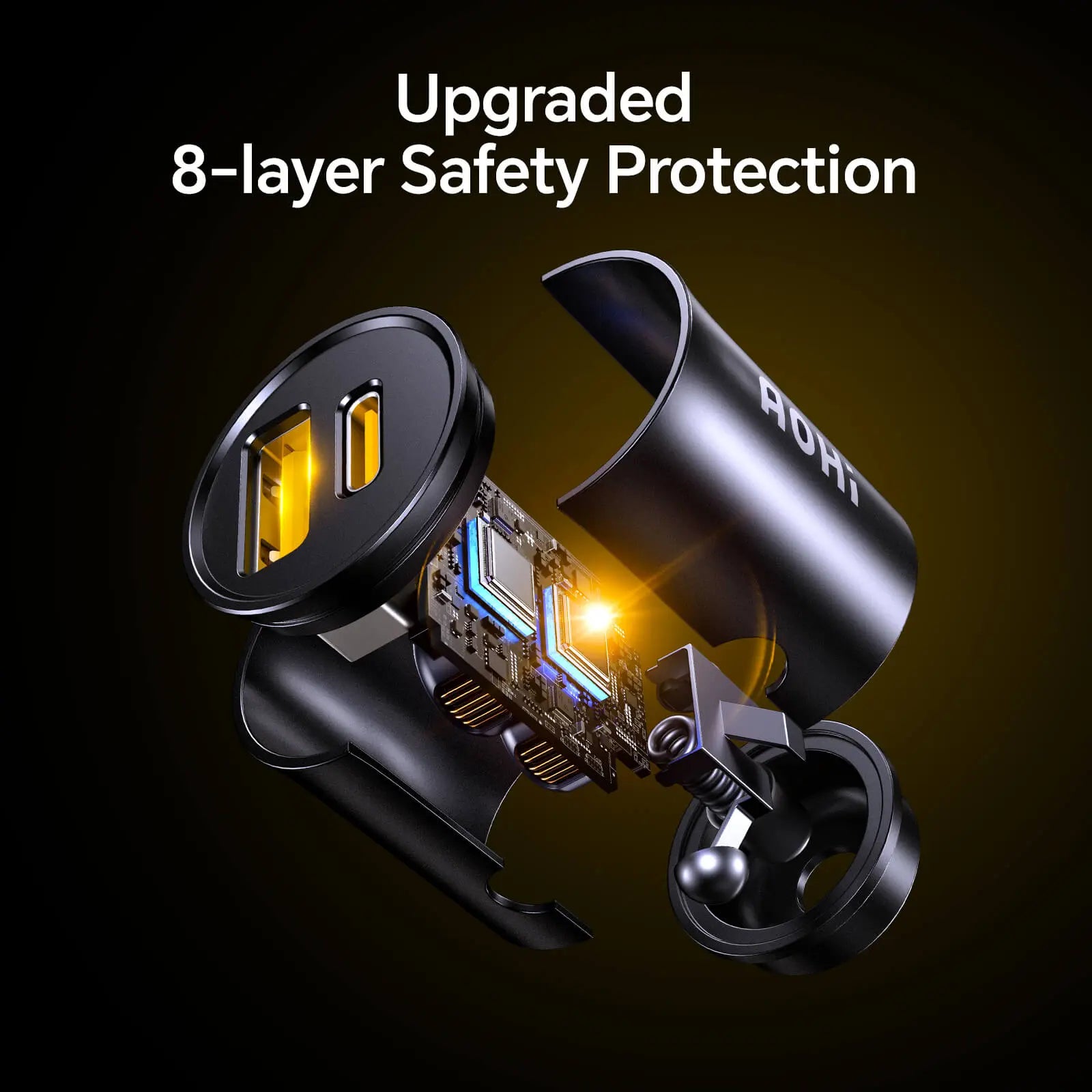 AOHI SUPERAUTO PD 65W Fast Car Charger (USB-C & USB-A) - AOHi