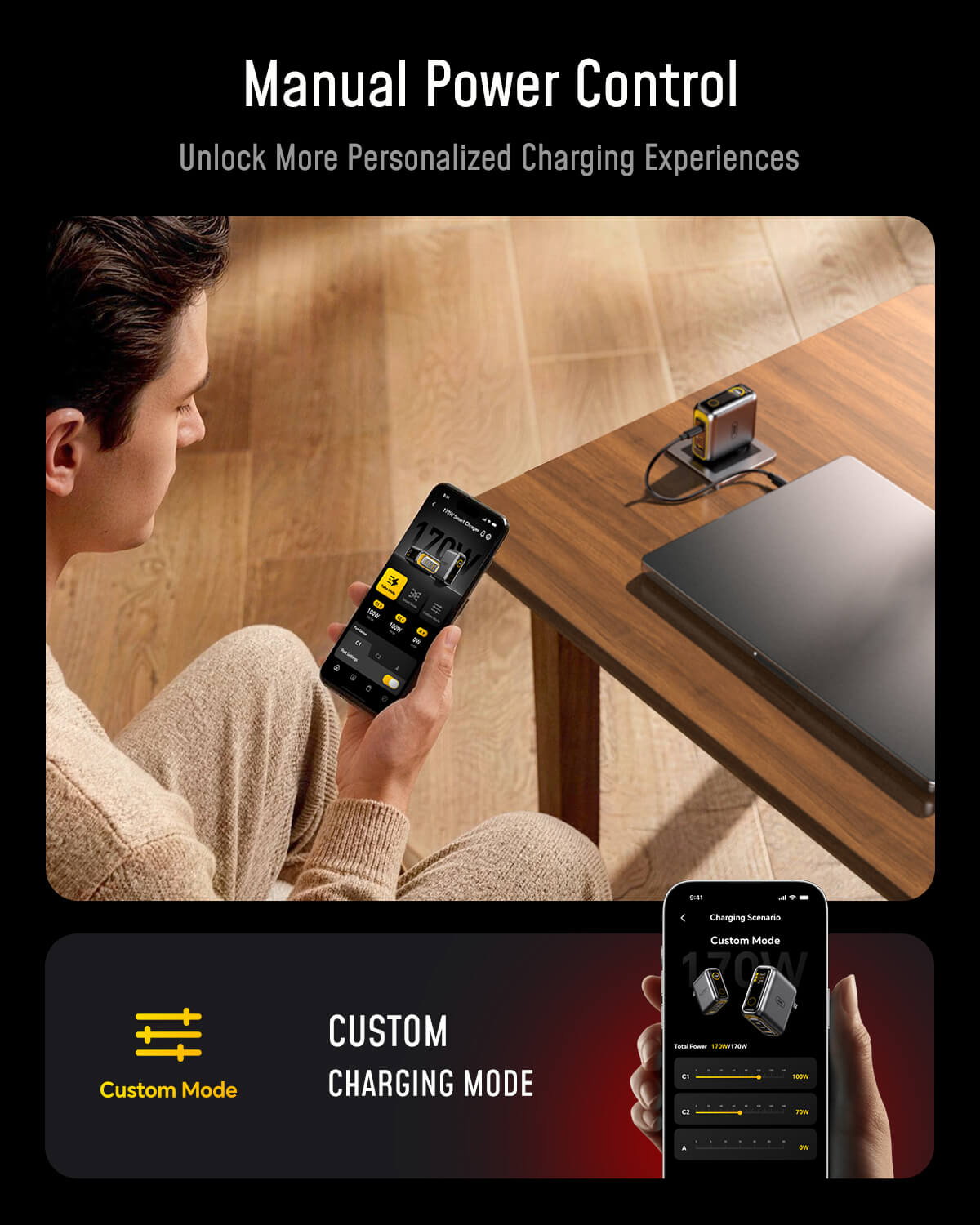 [ NEW] AOHI The Future AI PD 170W 3‑Port LED Display Wall Charger