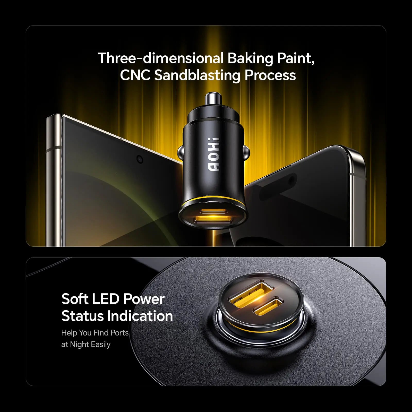 AOHI SUPERAUTO PD 65W Fast Car Charger (USB-C & USB-A) - AOHi