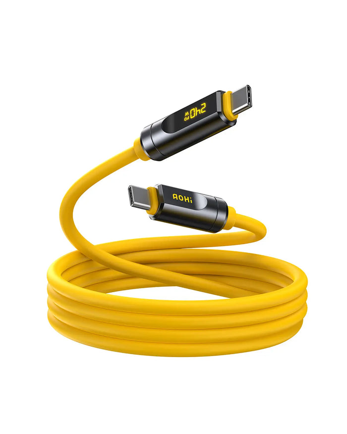AOHI THE FUTURE Adonis USB4 2.0 240W LED Display USB-C to USB-C Cable 3.3FT/6.6FT (120Gbps/ 8K/ PD3.2)