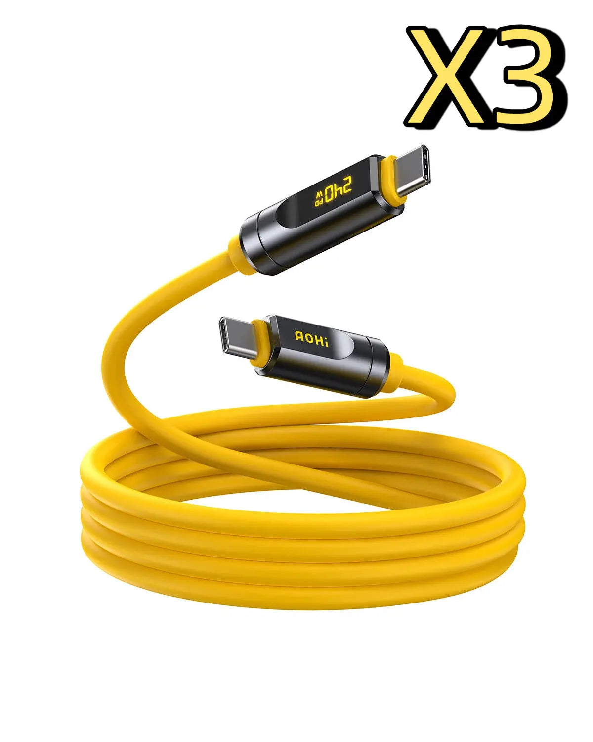 [NEW RELEASE] AOHI THE FUTURE Adonis USB4 2.0 240W LED Display USB-C to USB-C Cable 3.3FT/6.6FT (120Gbps/ 8K/ PD3.1)