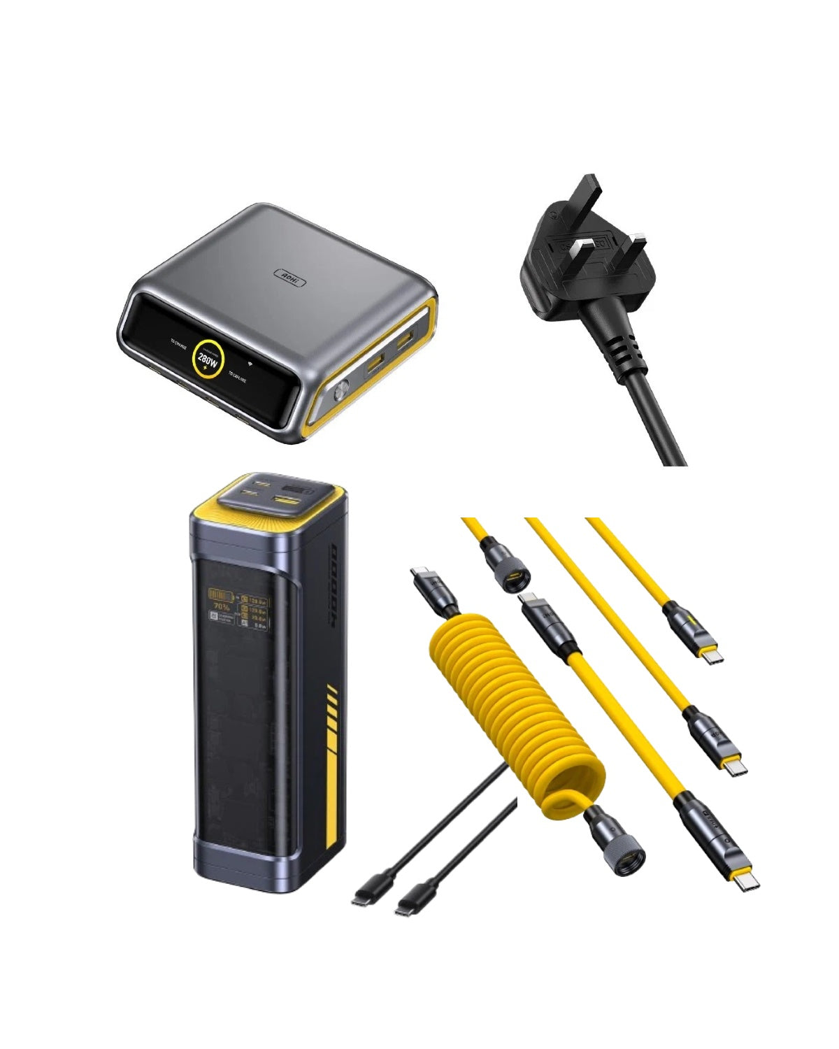 AOHI The Future AI PD3.2 280W 6-Port Desk Station +Starship 40000mAh 140W Power Bank +240W PRO Future Power Cable Set