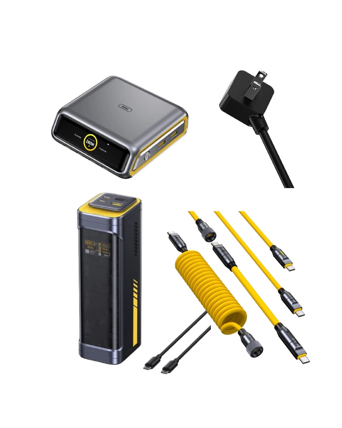 AOHI The Future AI PD3.2 280W 6-Port Desk Station +Starship 40000mAh 140W Power Bank +240W PRO Future Power Cable Set