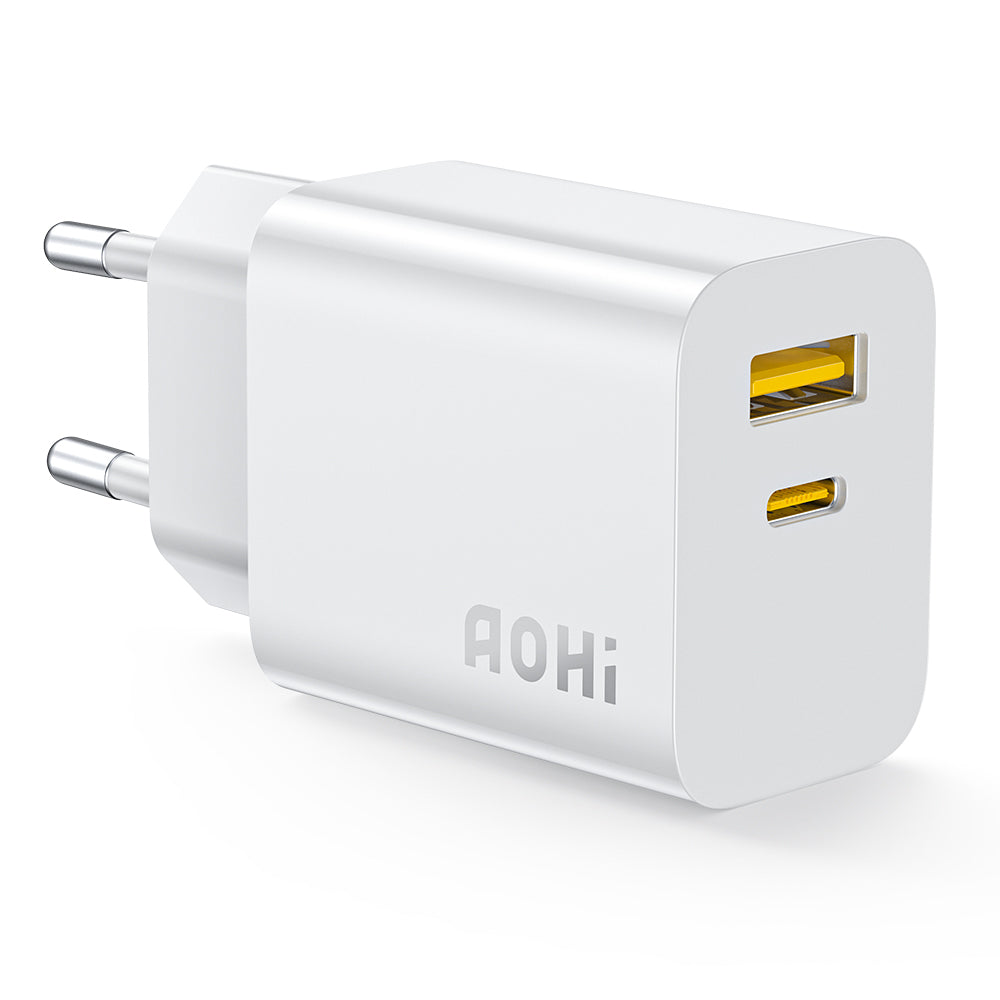 AOHI 20W Fast Charger USB-C and USB-A Dual-Port - AOHI Tech